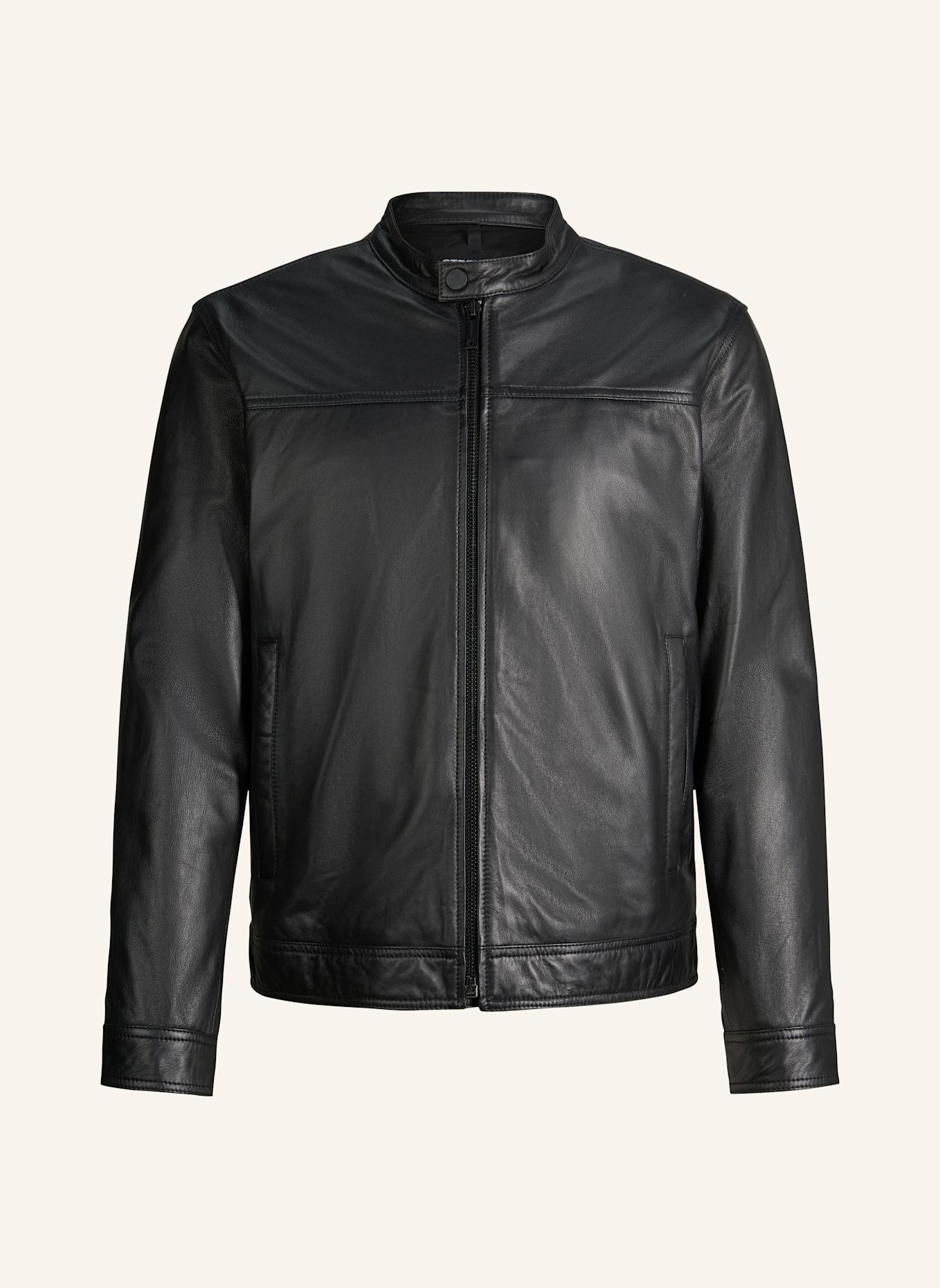 STRELLSON Lederjacke: SCHWARZ