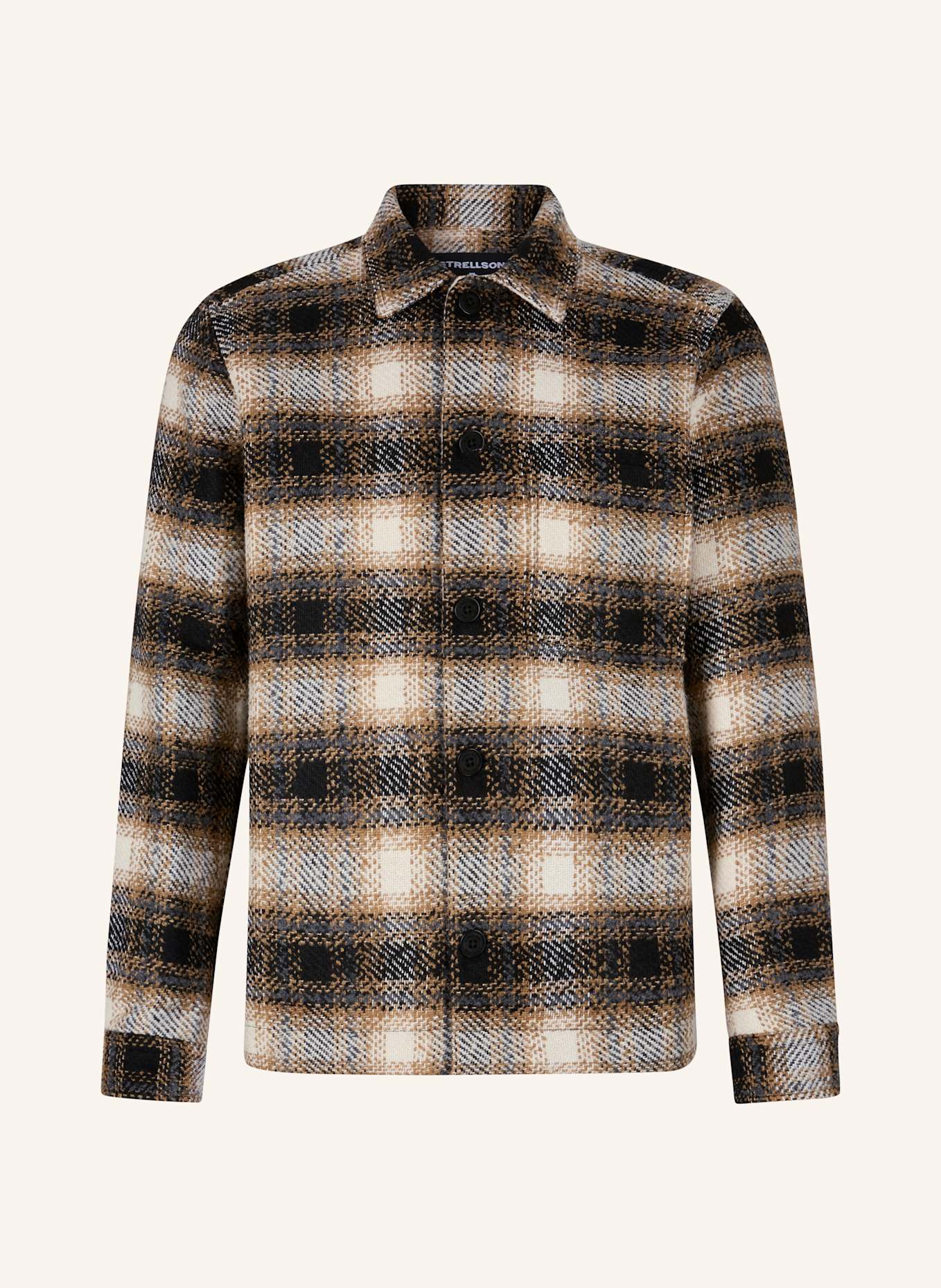 STRELLSON Overshirt: BEIGE/ SCHWARZ