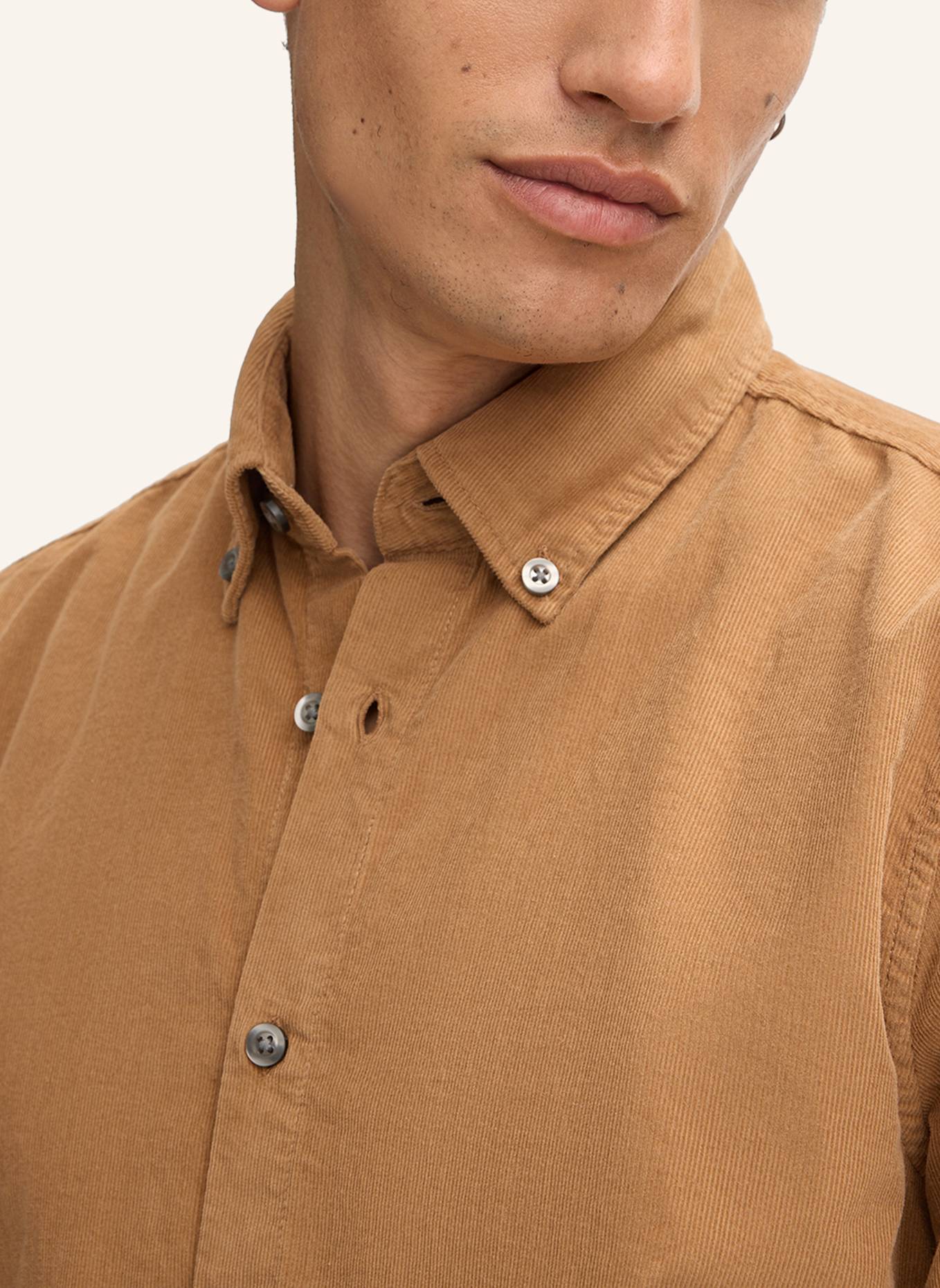STRELLSON Cordhemd COREY Regular Fit: BEIGE