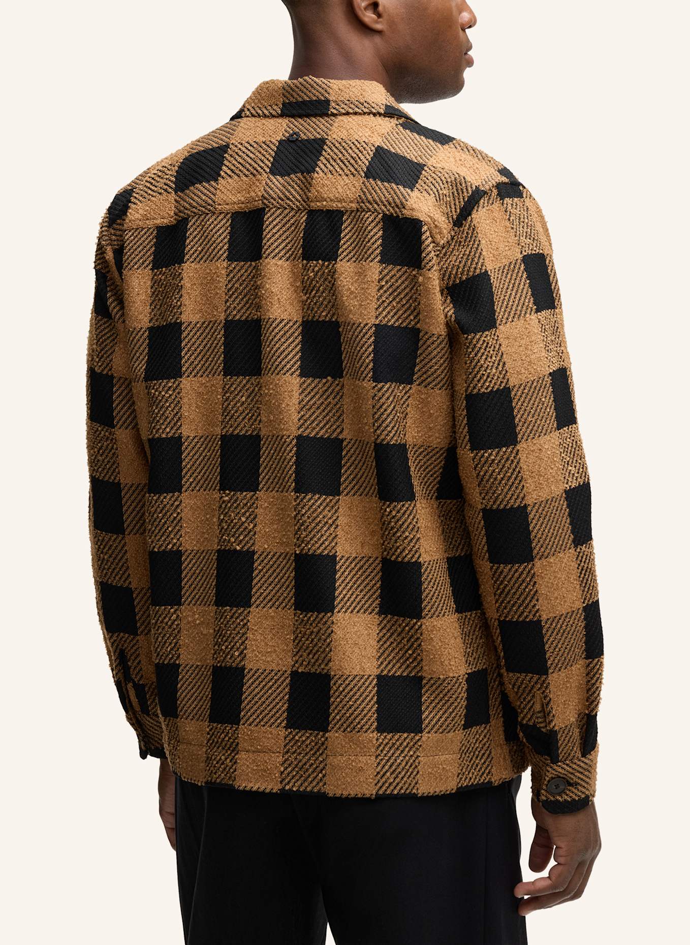 STRELLSON Overjacket NORIN: CAMEL/ SCHWARZ