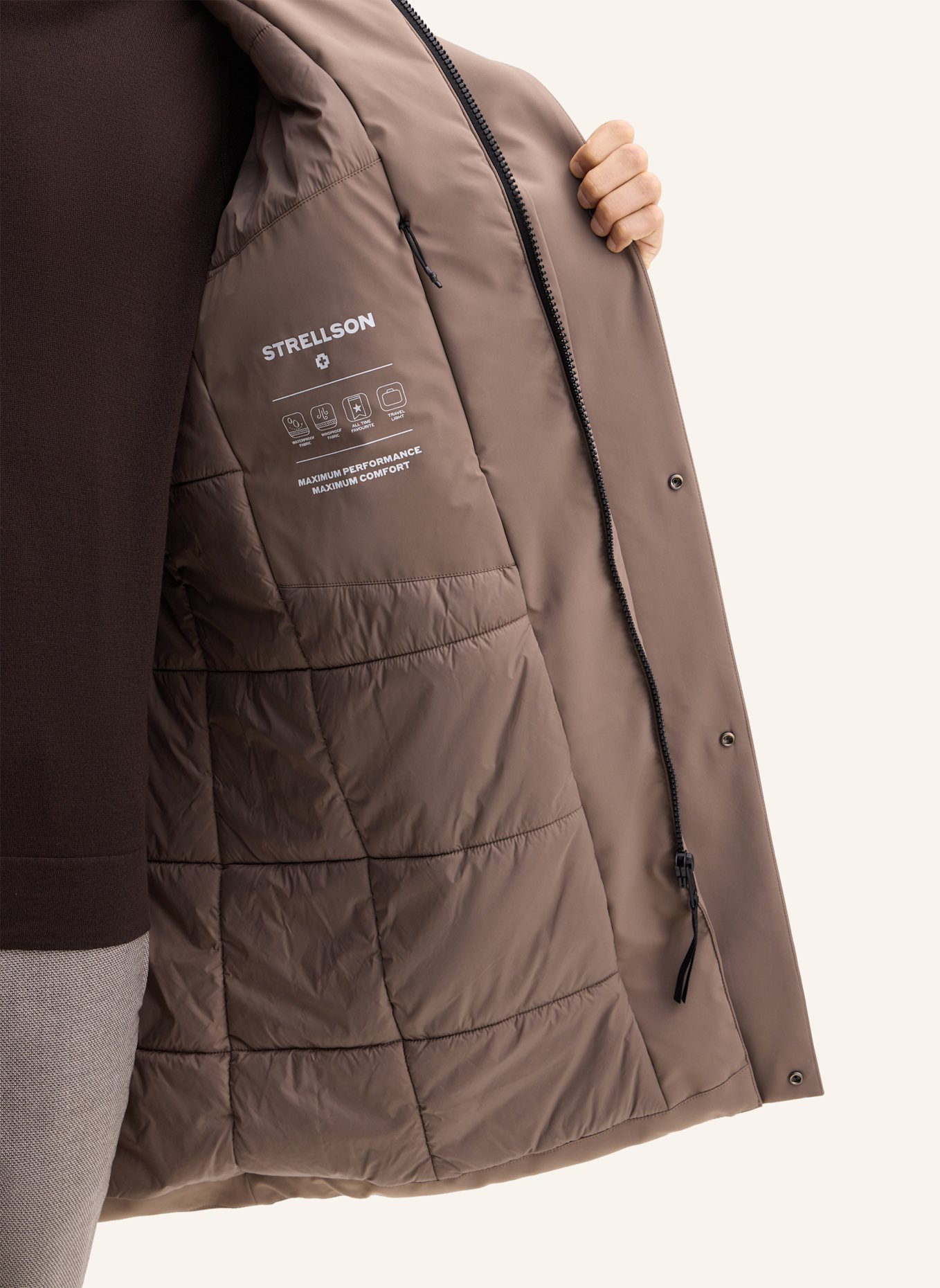 STRELLSON Parka: BEIGE