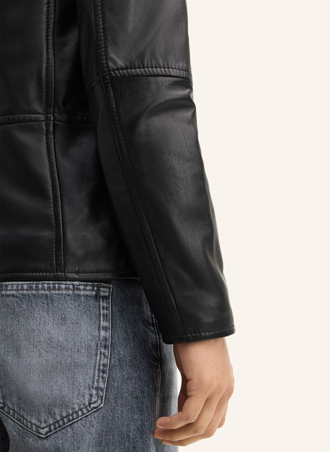 STRELLSON Lederjacke: SCHWARZ