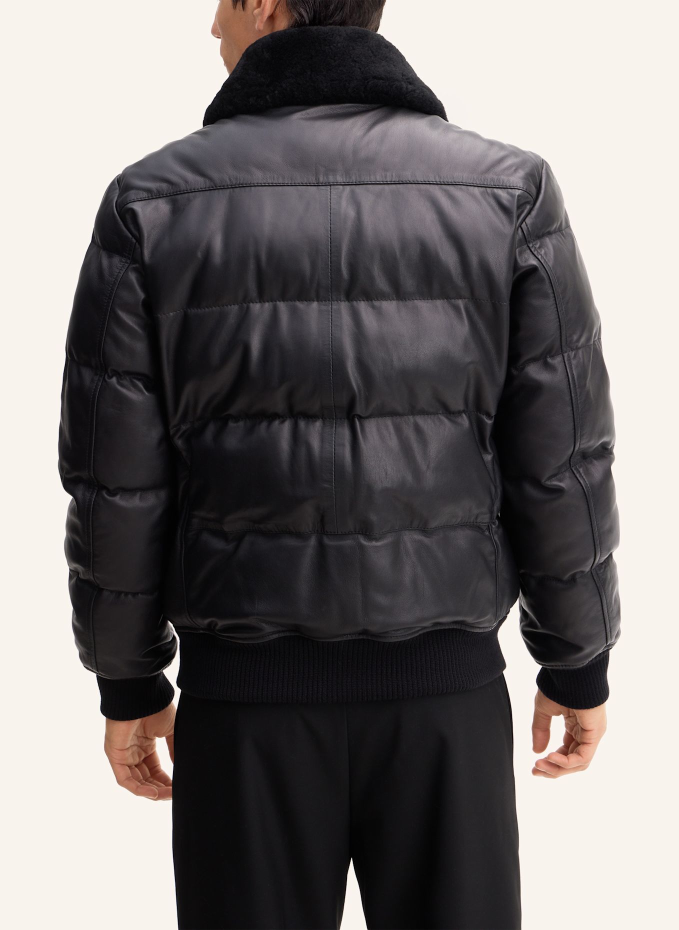 STRELLSON Lederjacke: SCHWARZ