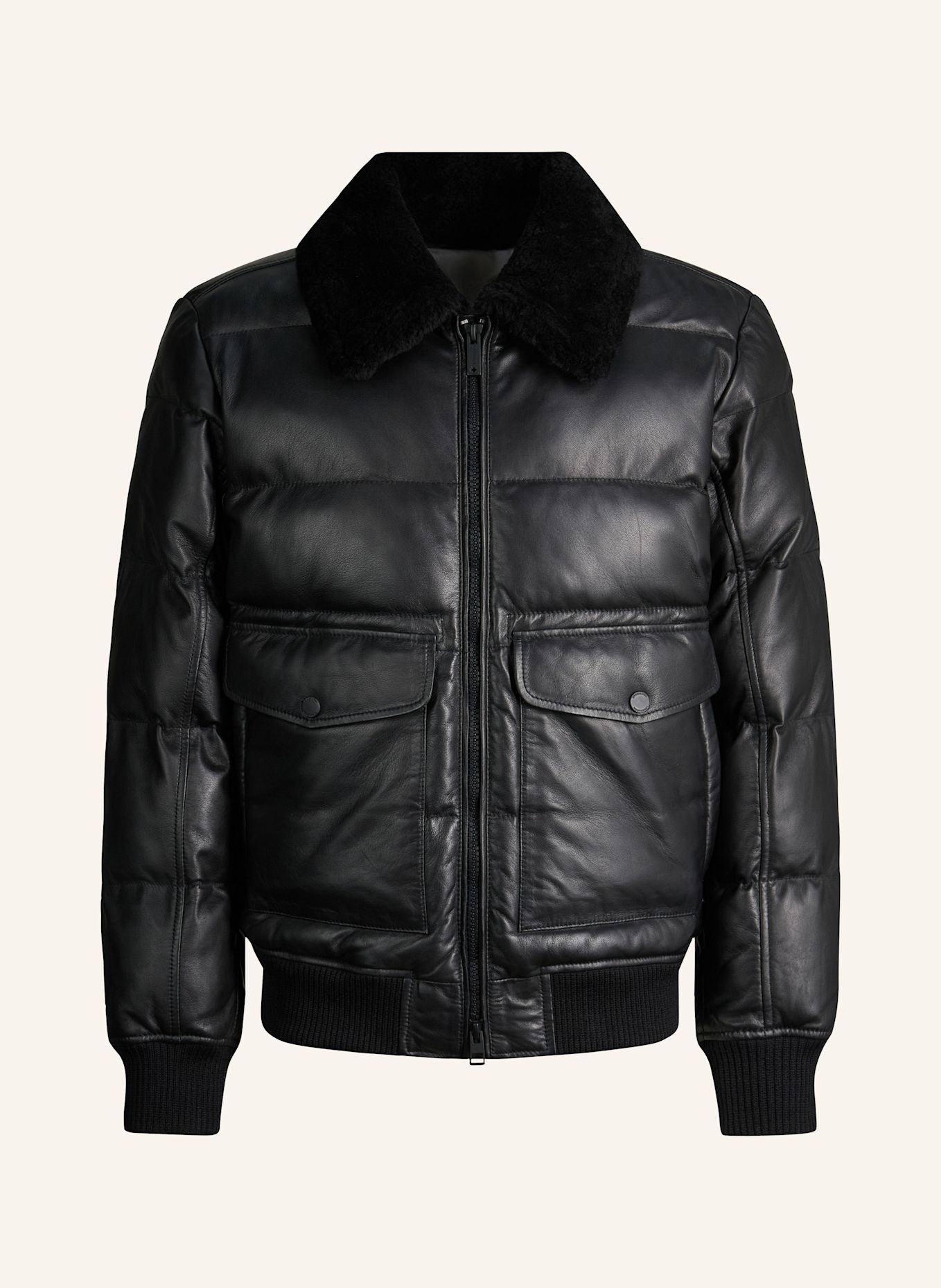 STRELLSON Lederjacke: SCHWARZ