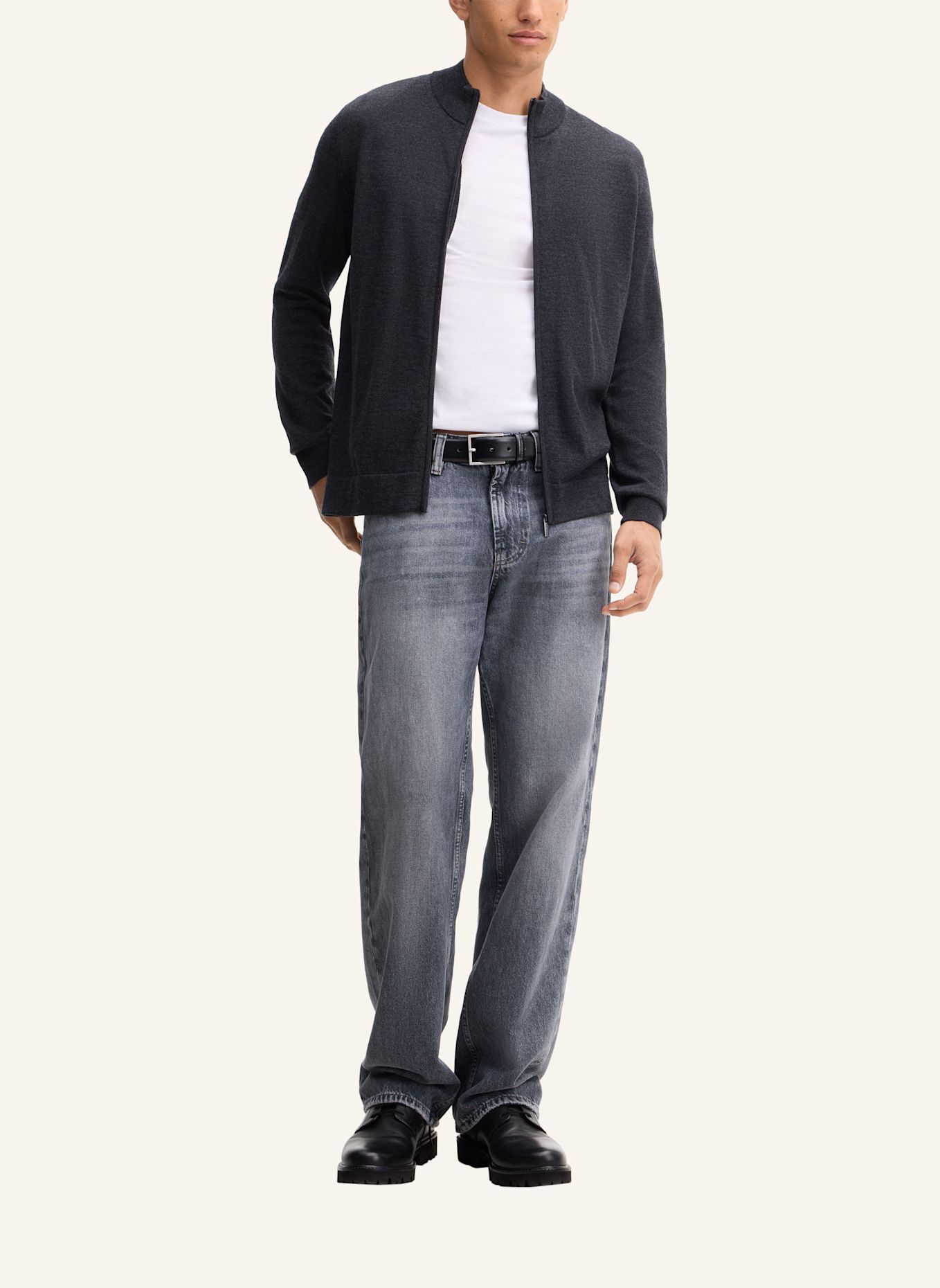 STRELLSON Strickjacke: GRAU