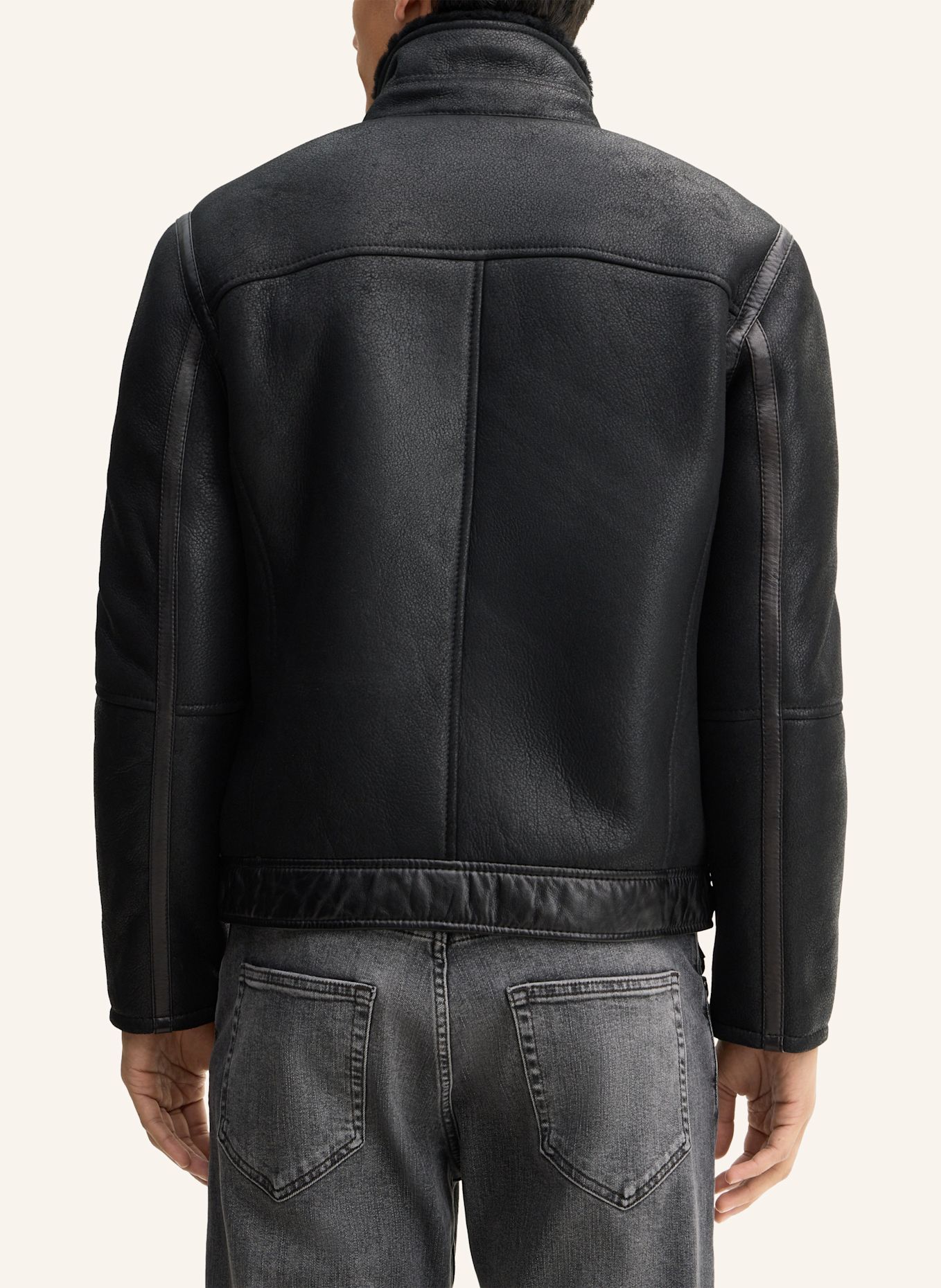 STRELLSON Lederjacke: SCHWARZ