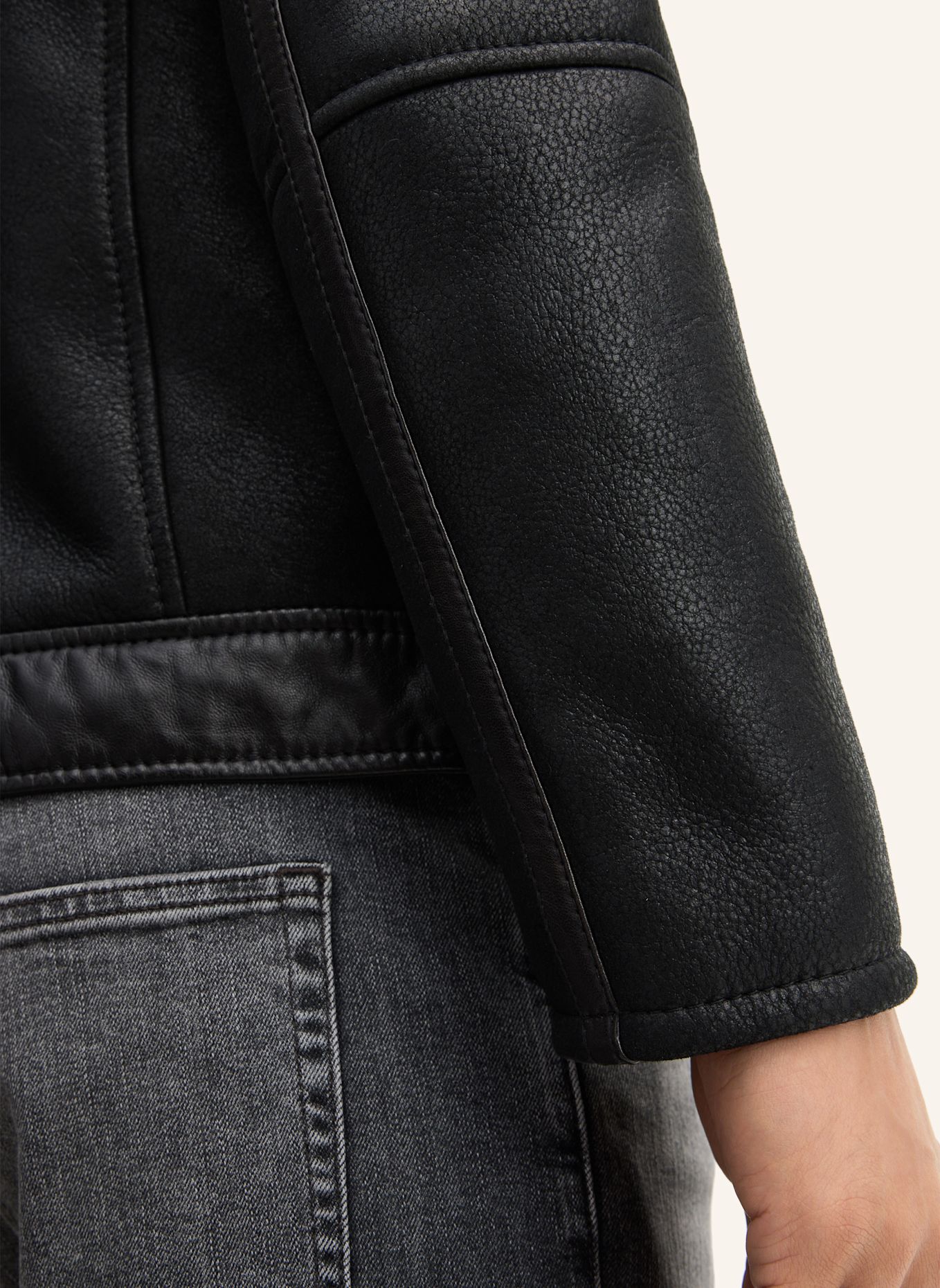 STRELLSON Lederjacke: SCHWARZ