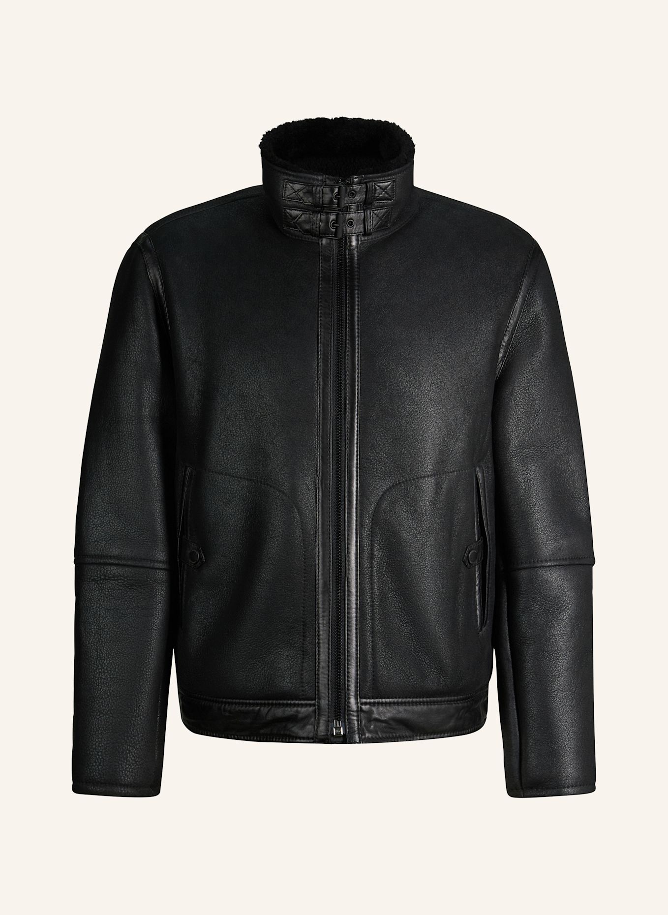 STRELLSON Lederjacke: SCHWARZ