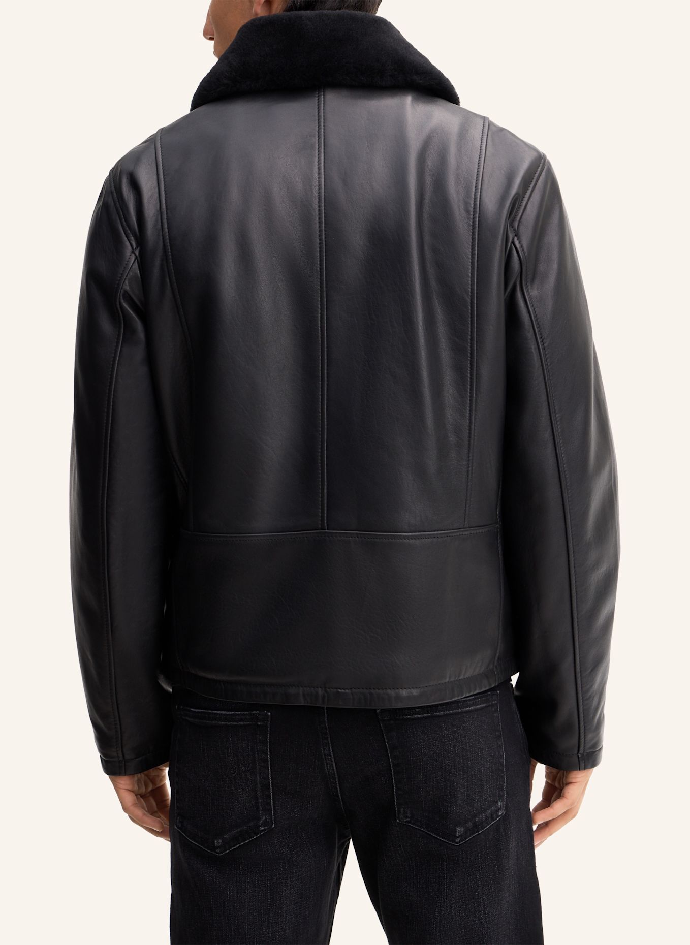 STRELLSON Lederjacke: SCHWARZ