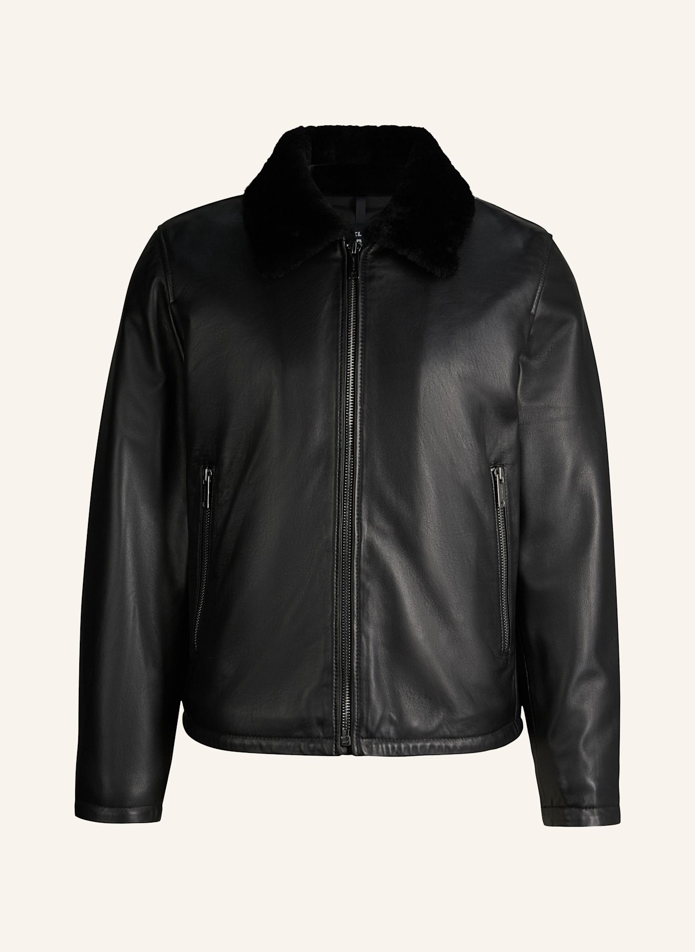 STRELLSON Lederjacke: SCHWARZ