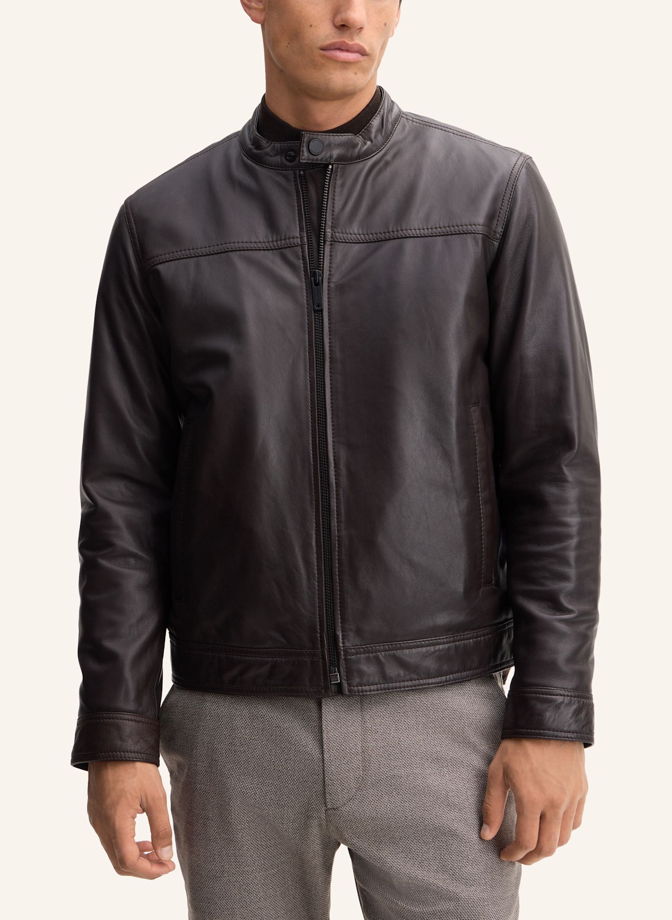 STRELLSON Lederjacke: BRAUN