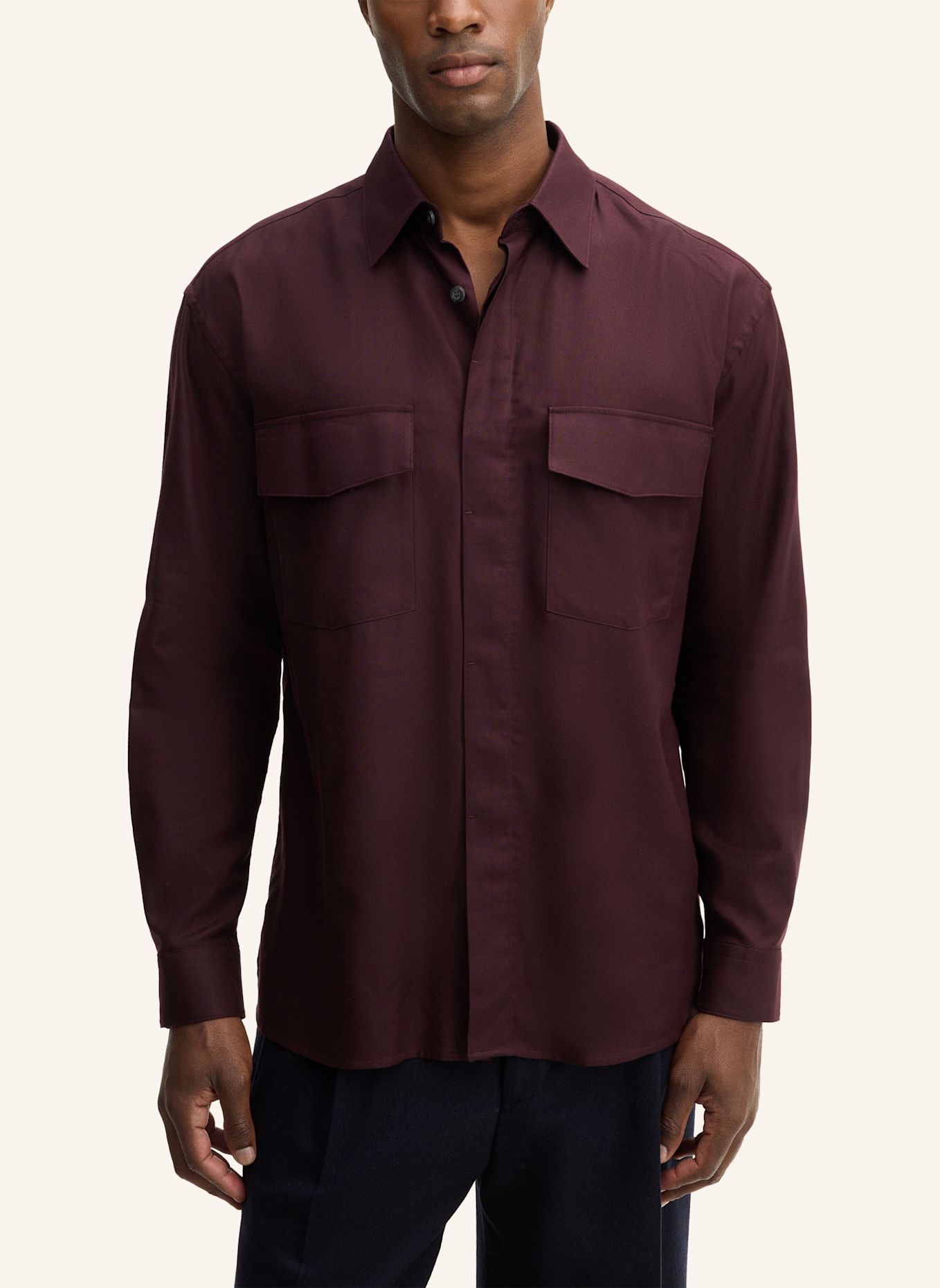 STRELLSON Casual-Hemd: DUNKELROT