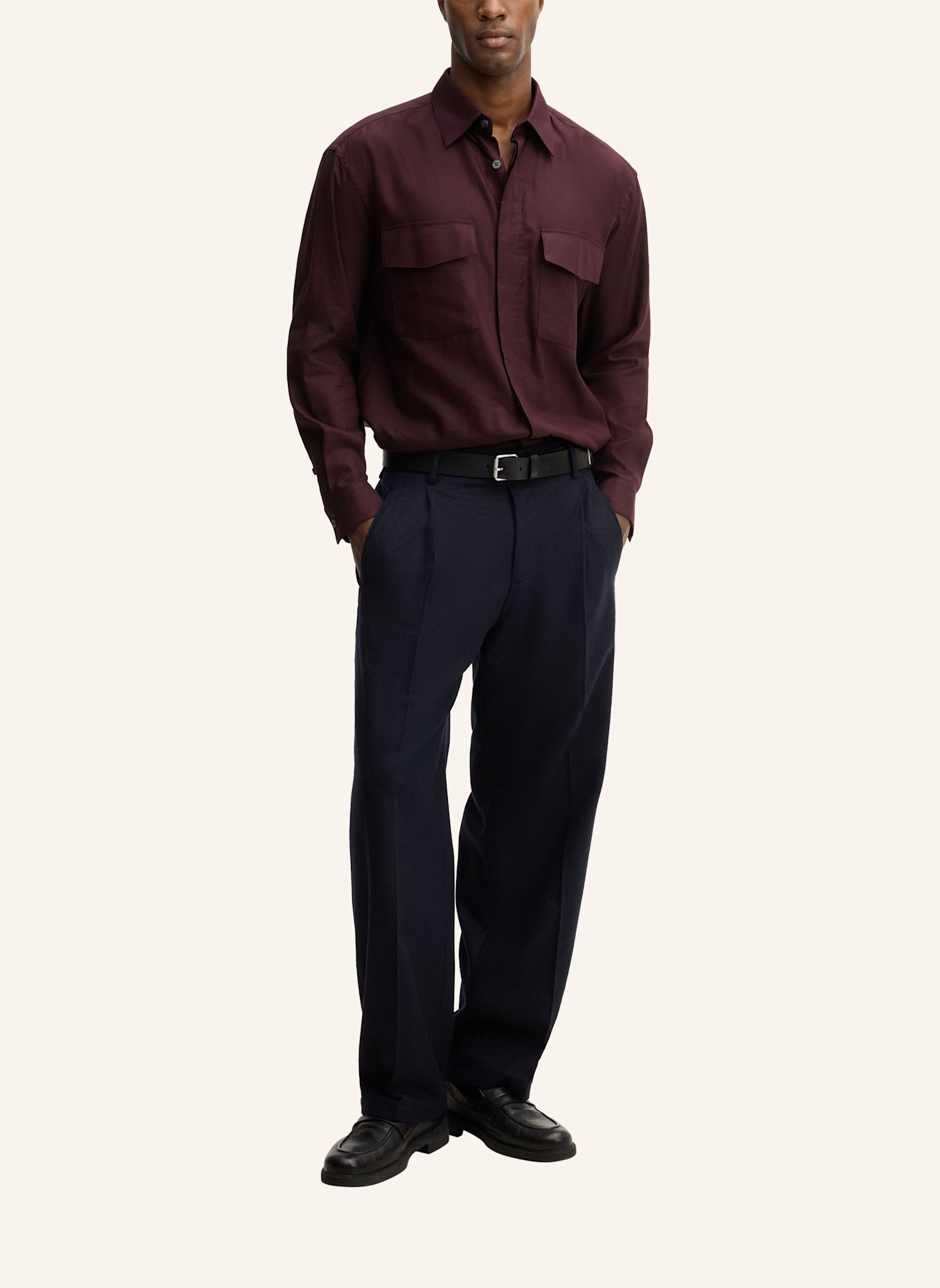 STRELLSON Casual-Hemd: DUNKELROT