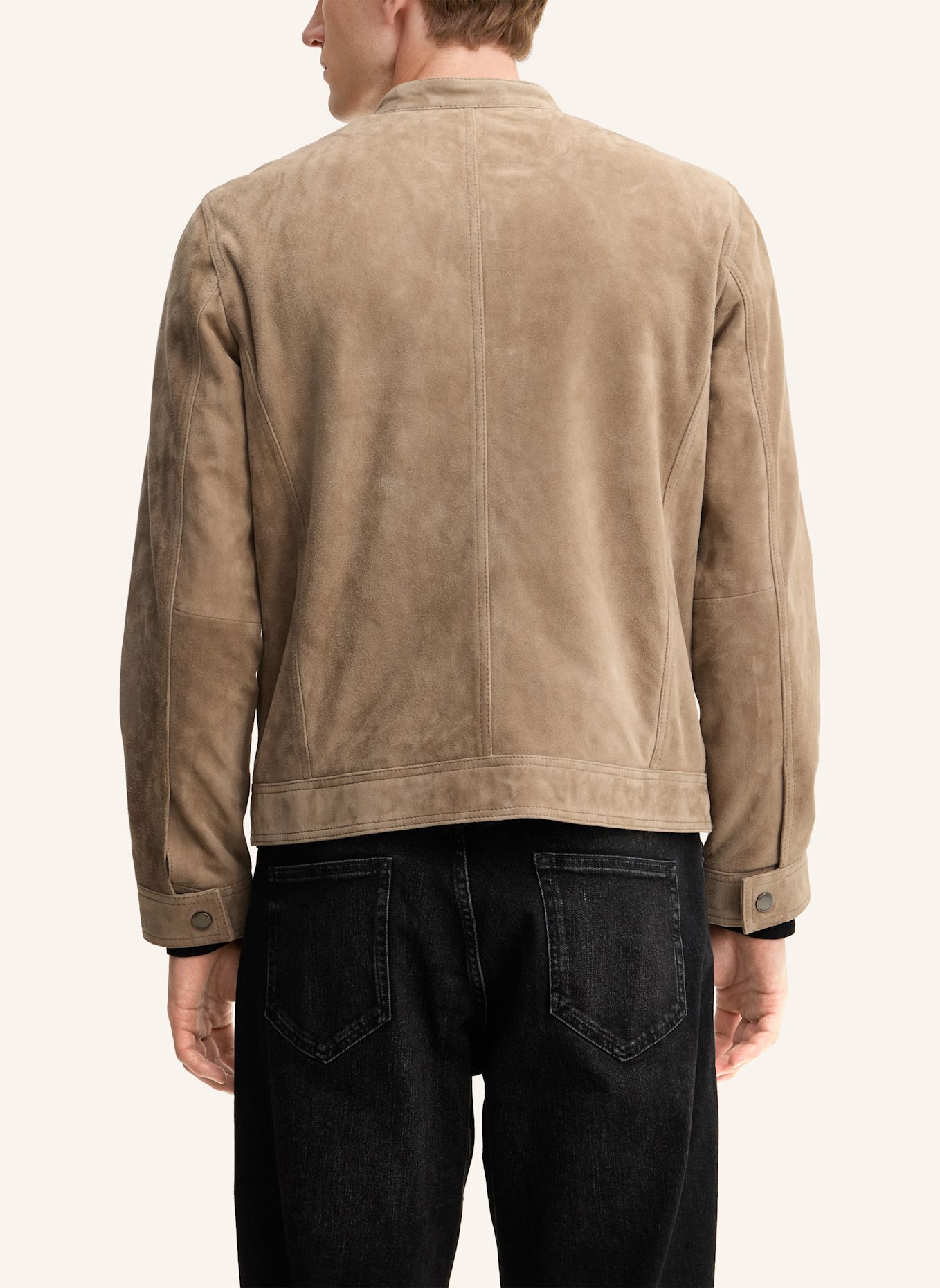 STRELLSON Velourslederjacke: BEIGE