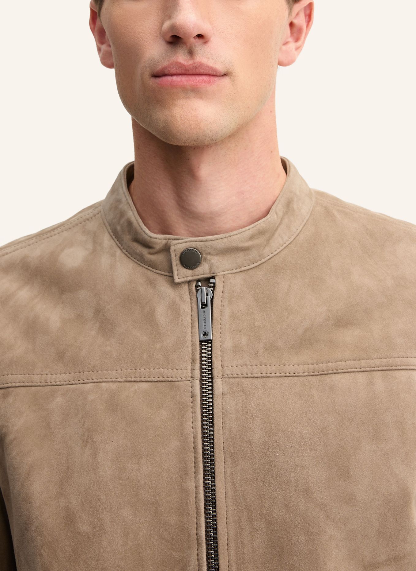 STRELLSON Velourslederjacke: BEIGE
