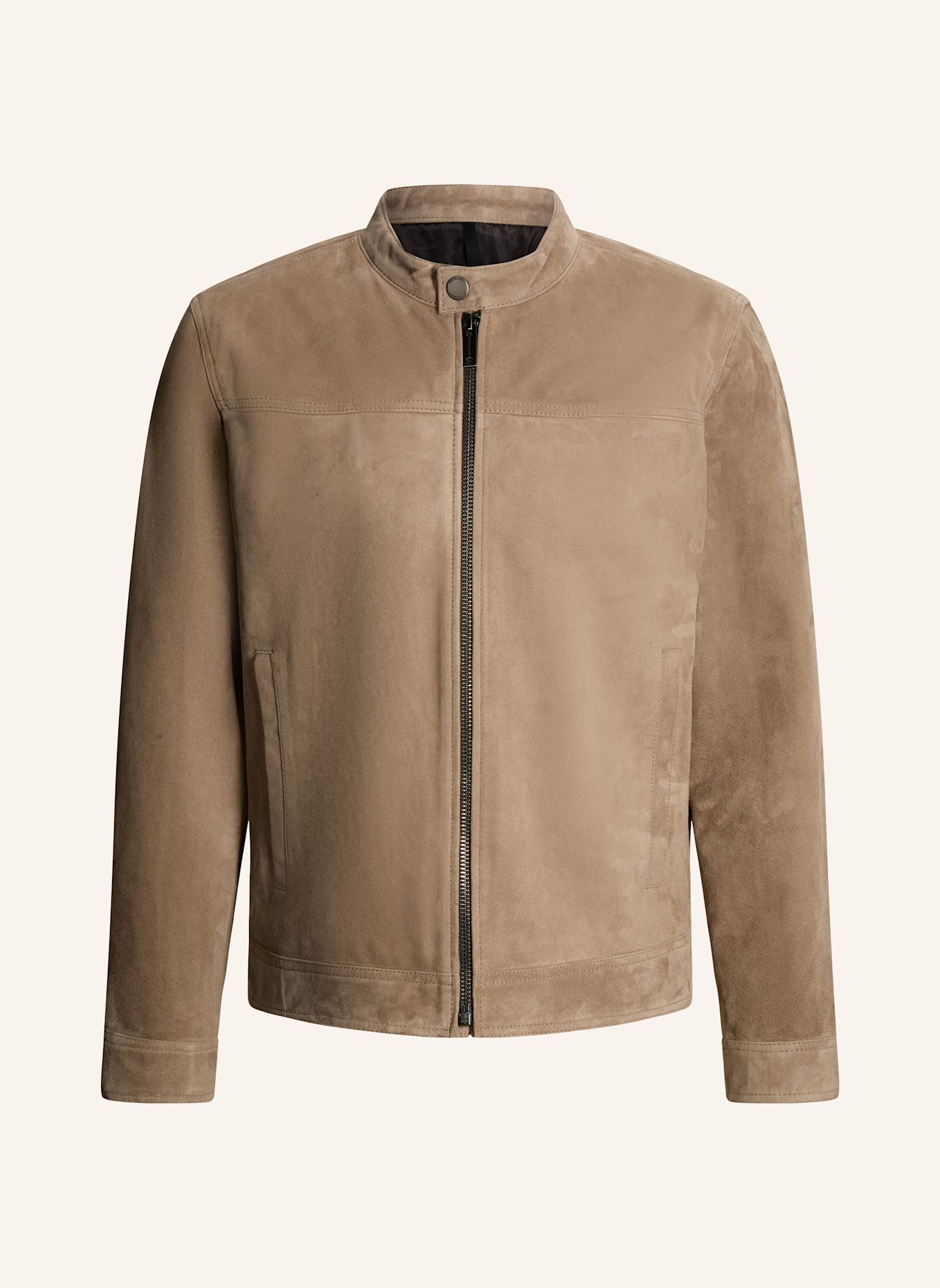 STRELLSON Velourslederjacke: BEIGE