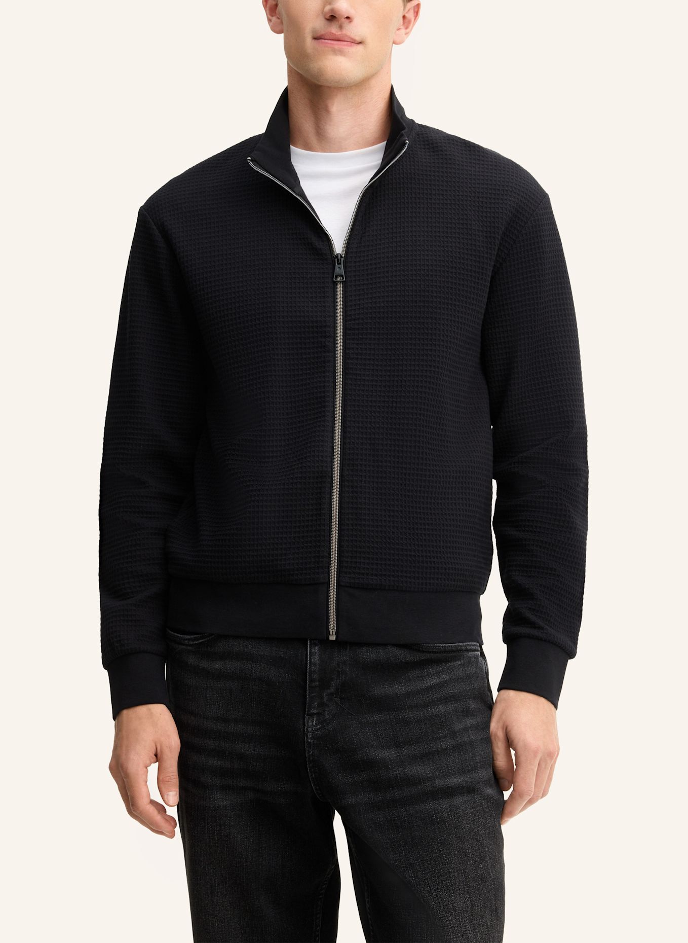 STRELLSON Sweatjacke: SCHWARZ