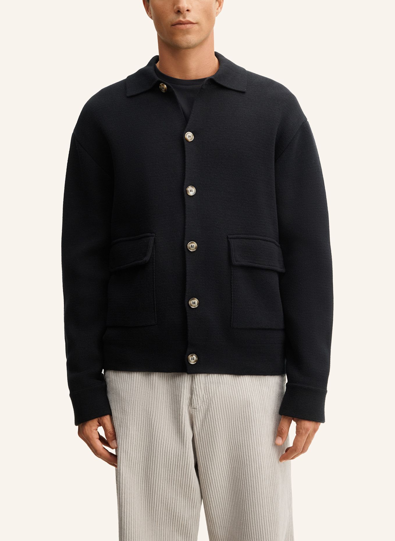 STRELLSON Strickjacke: SCHWARZ