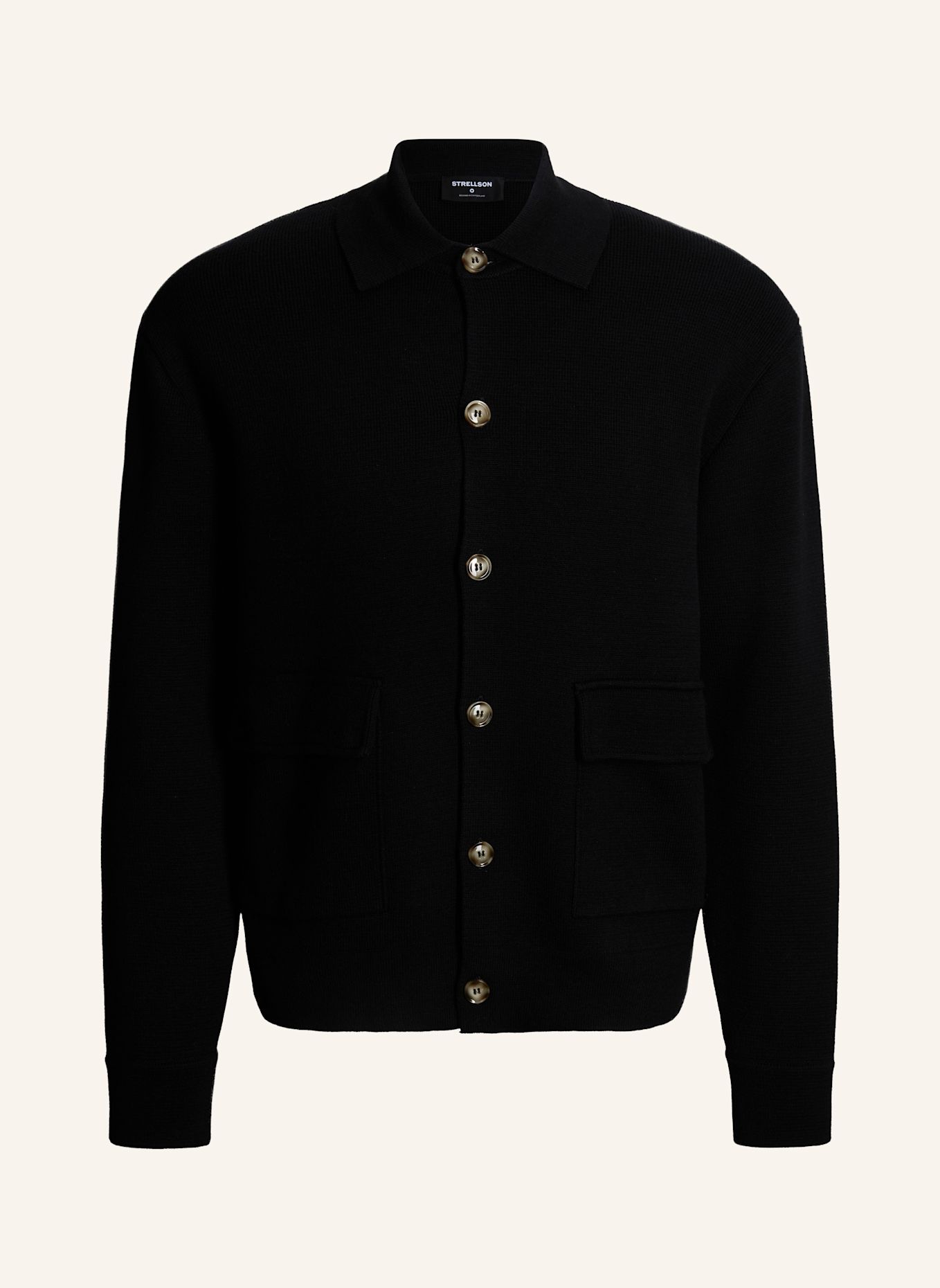 STRELLSON Strickjacke: SCHWARZ