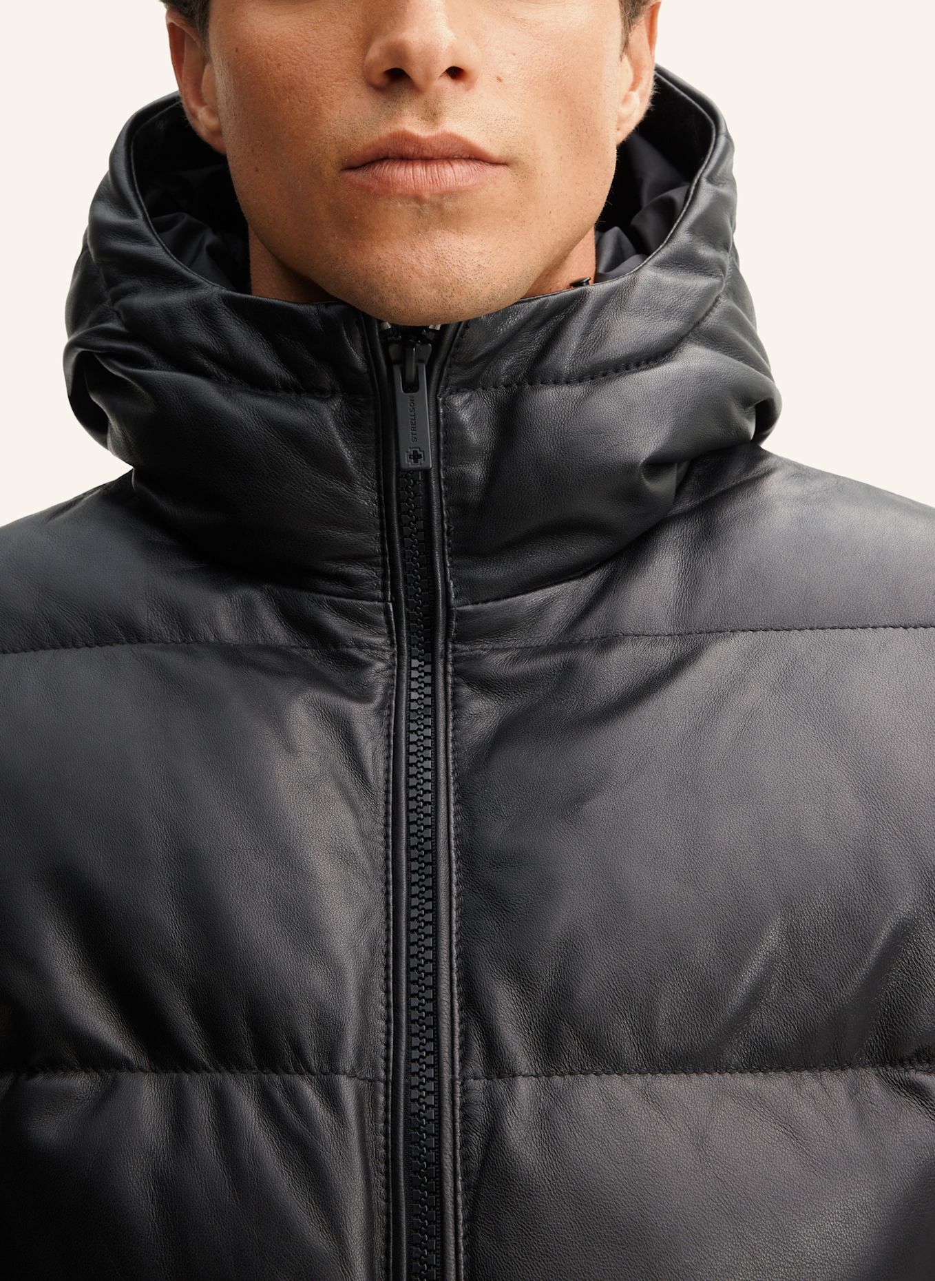 STRELLSON Lederjacke: SCHWARZ