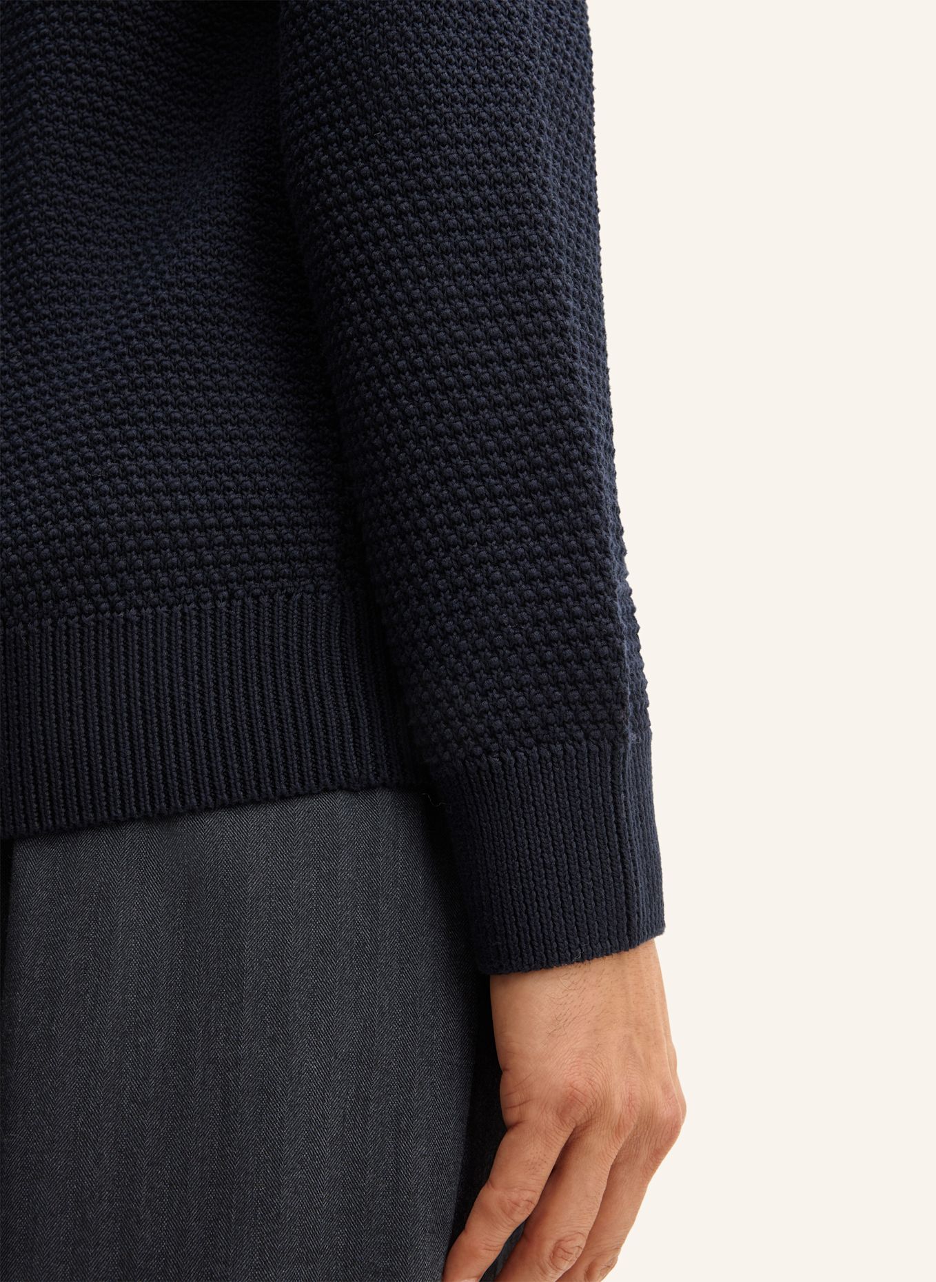 STRELLSON Strick-Poloshirt: DUNKELBLAU