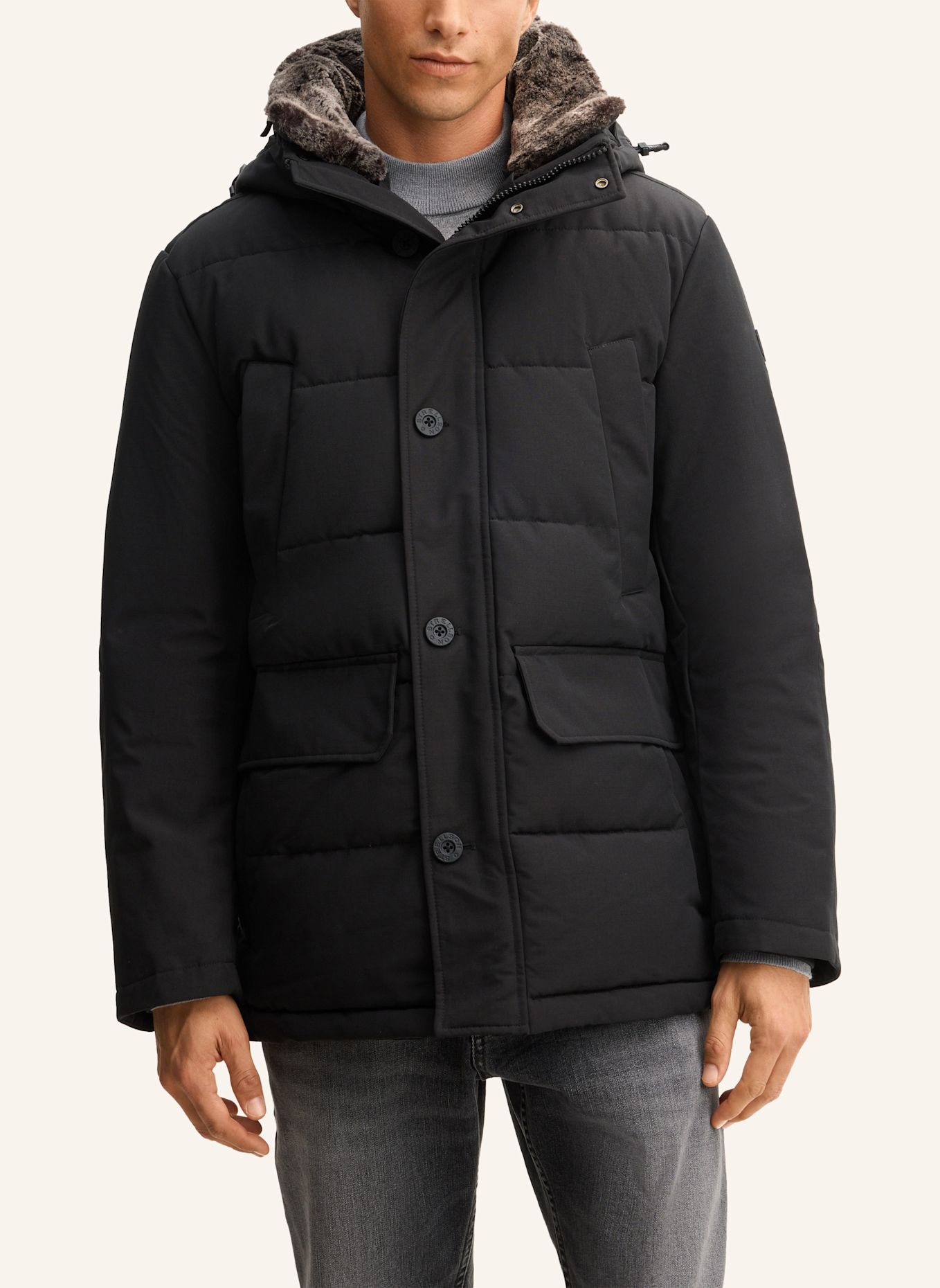STRELLSON Steppjacke: SCHWARZ