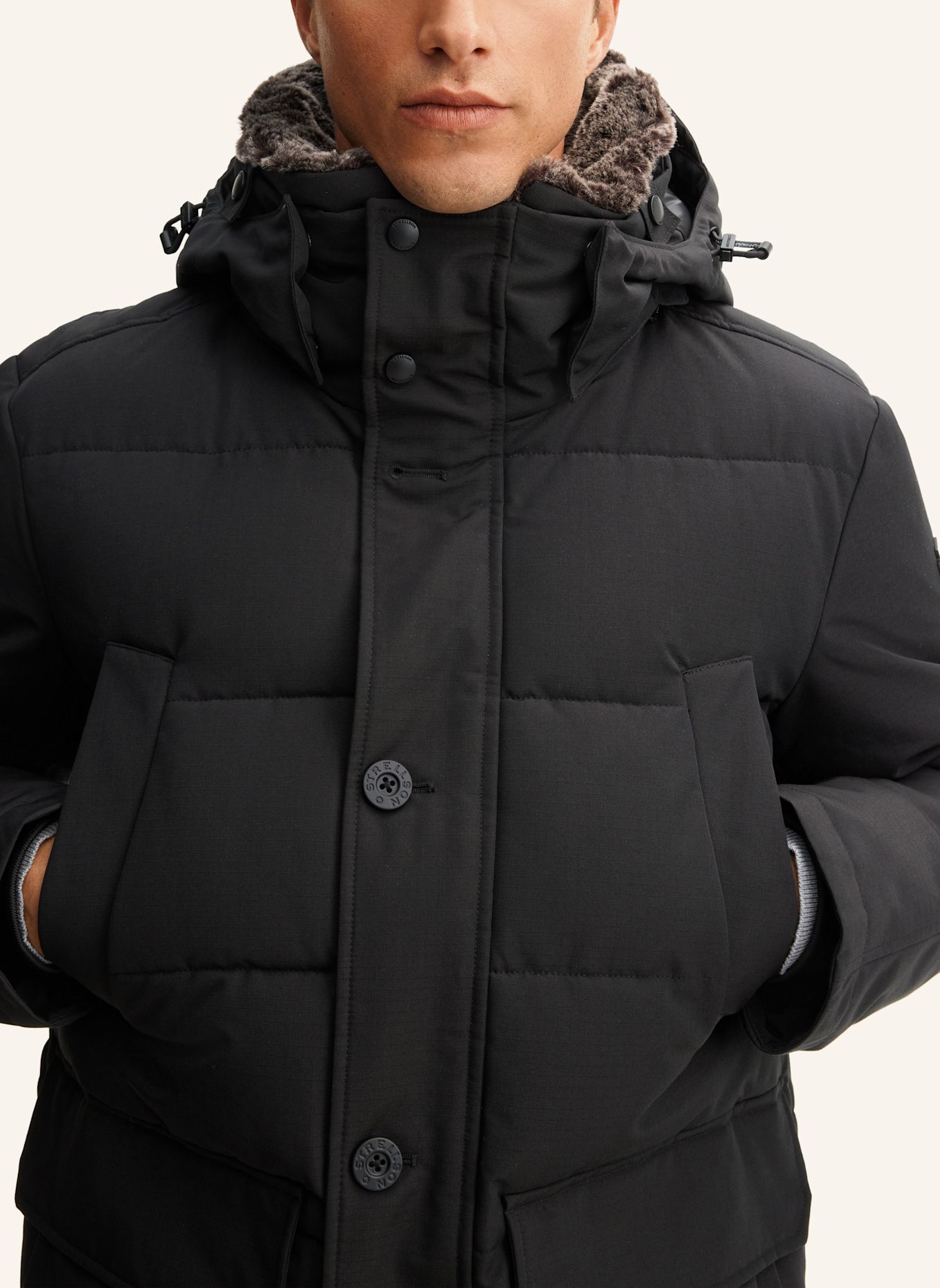 STRELLSON Steppjacke: SCHWARZ