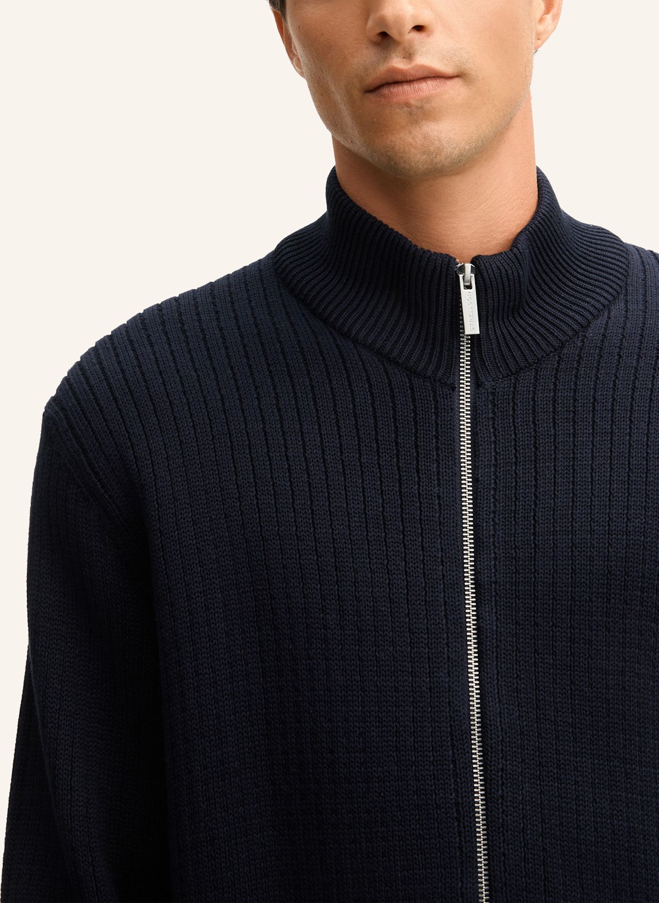 STRELLSON Strickjacke: DUNKELBLAU