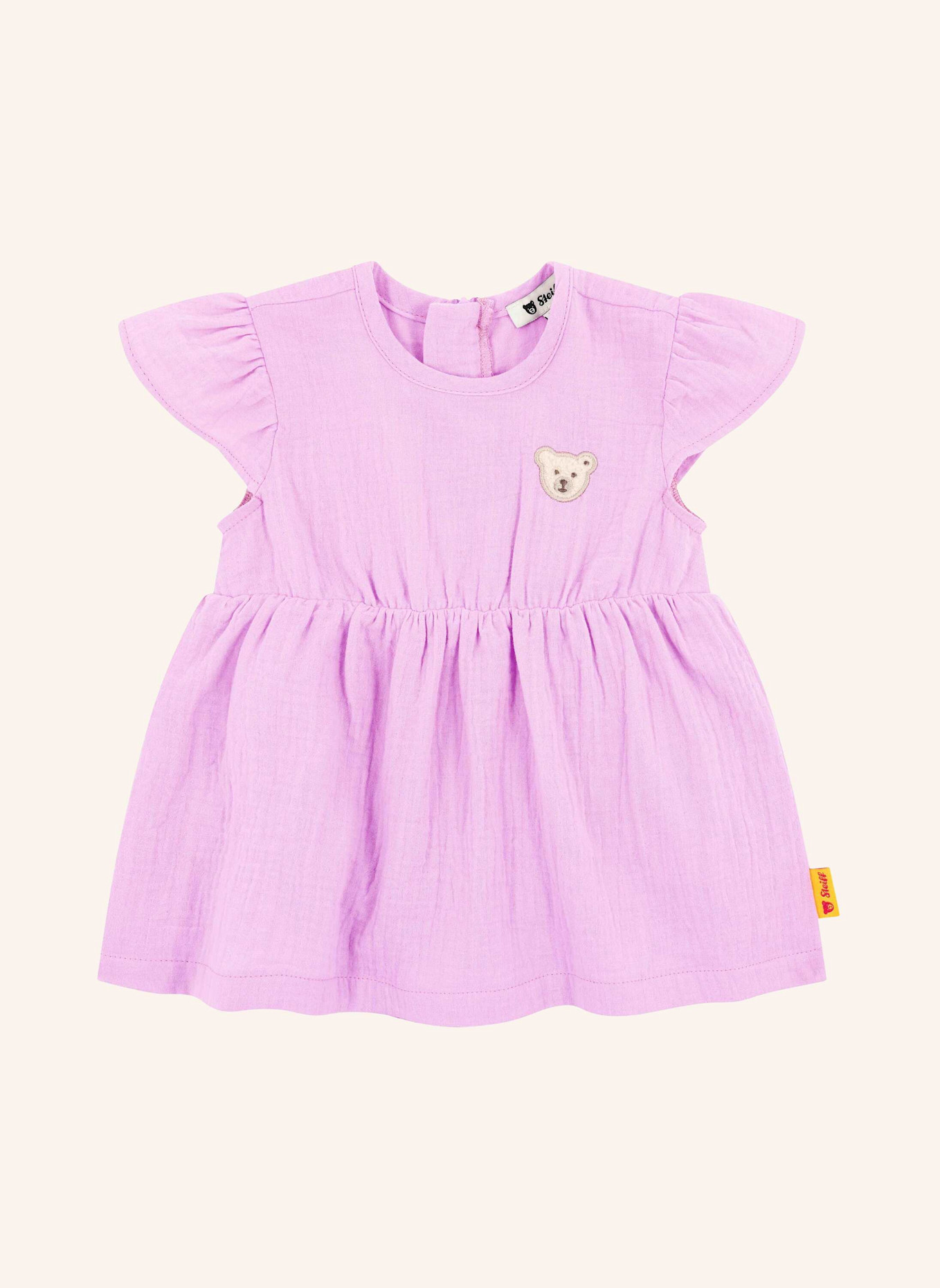 Steiff Strampler ohne Arme CHERRY CAKE: LILA