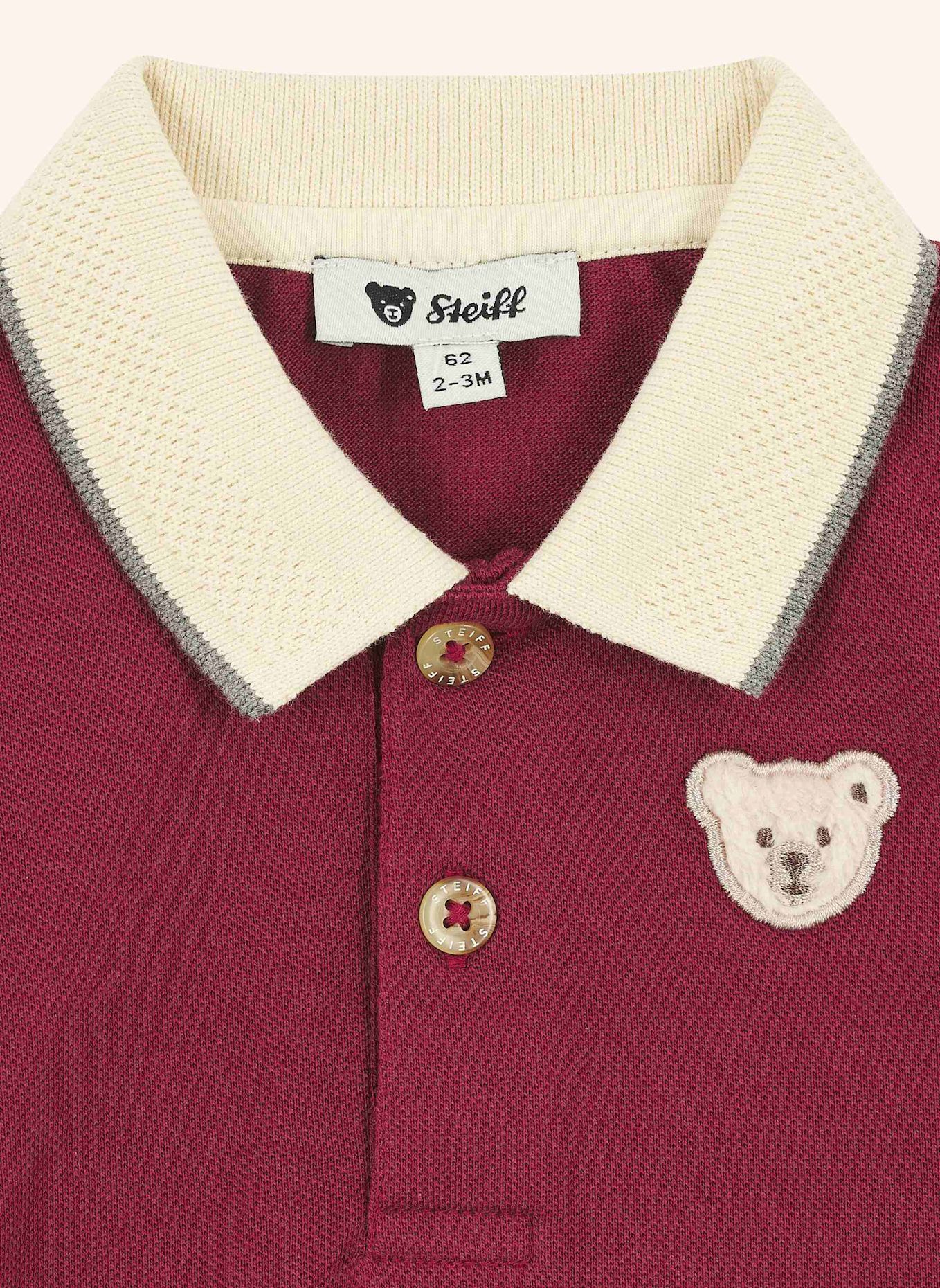 Steiff Poloshirt FESTIVE LUXE: ROT