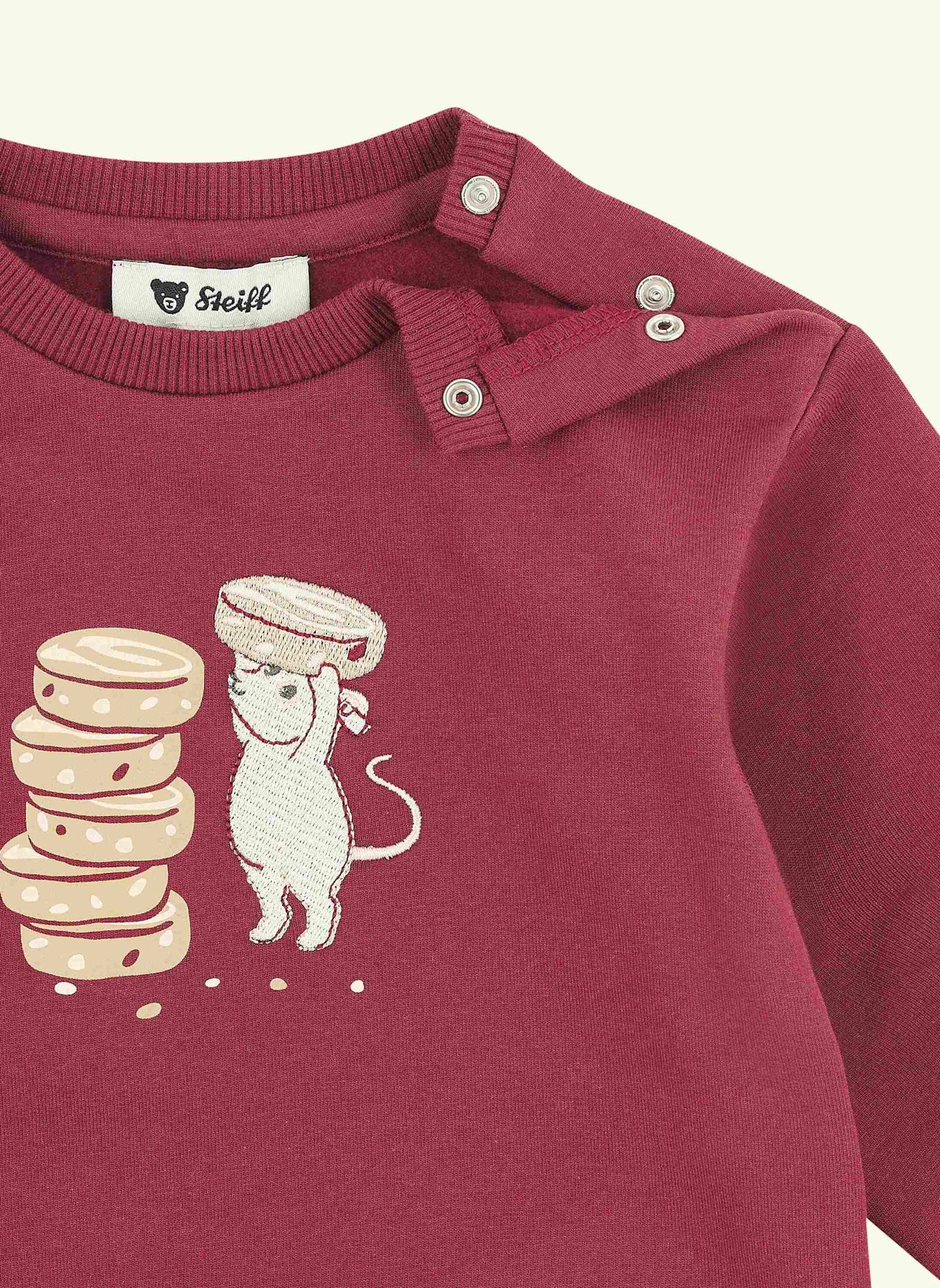 Steiff Sweatshirt FESTIVE LUXE: ROT