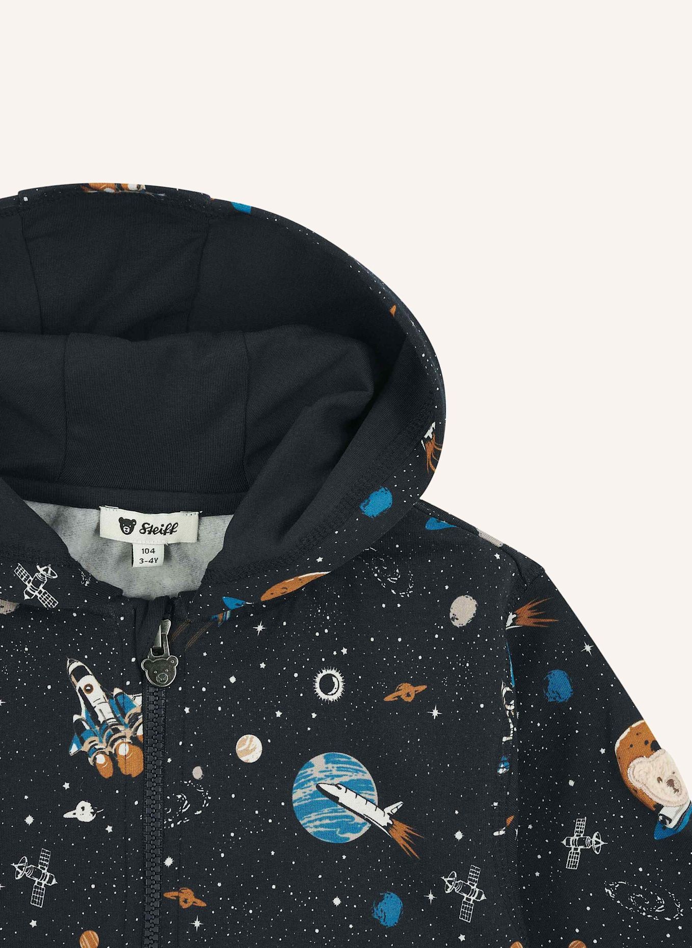 Steiff Sweatjacke OFF TO THE MOON: DUNKELBLAU