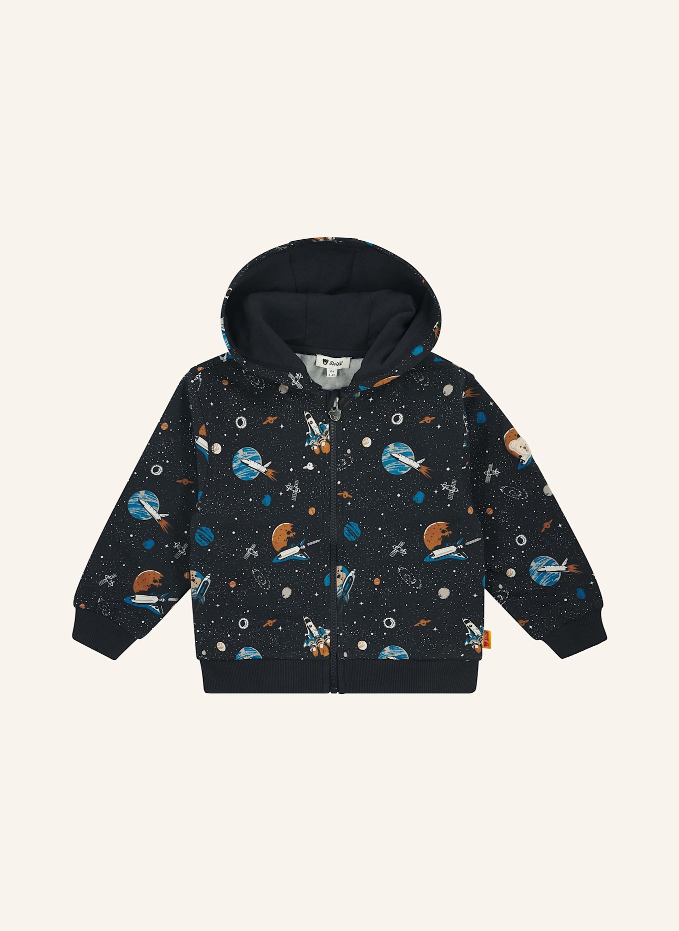 Steiff Sweatjacke OFF TO THE MOON: DUNKELBLAU