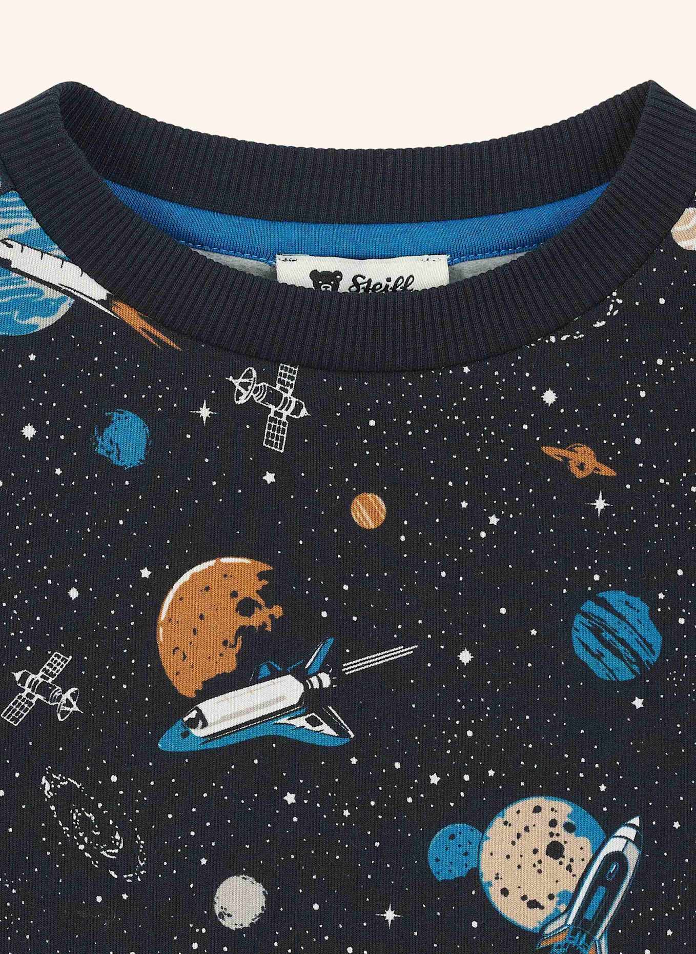 Steiff Sweatshirt OFF TO THE MOON: DUNKELBLAU