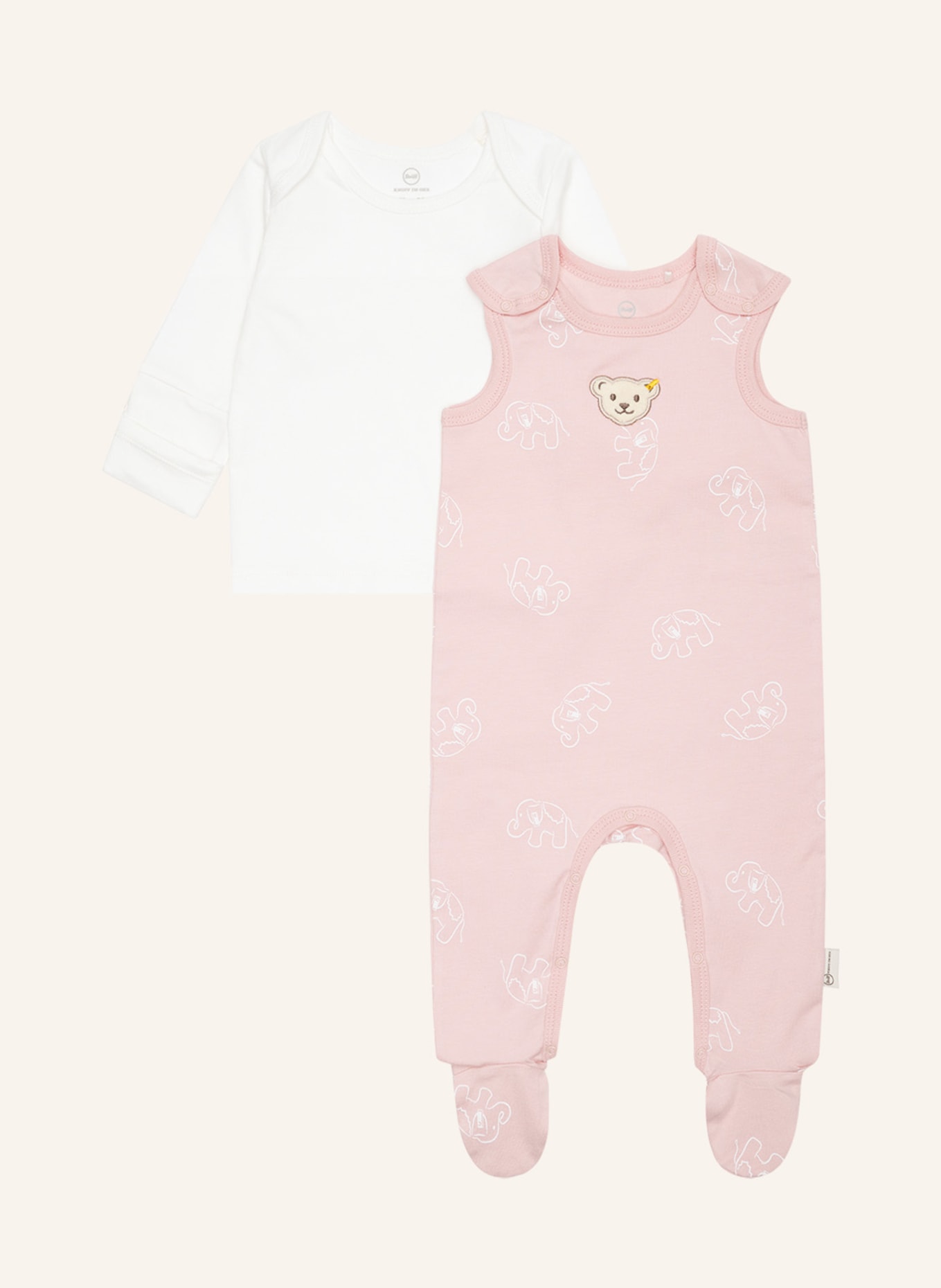 Steiff Set WELLNESS: Strampler und Longsleeve, Farbe: ROSA (Bild 3)