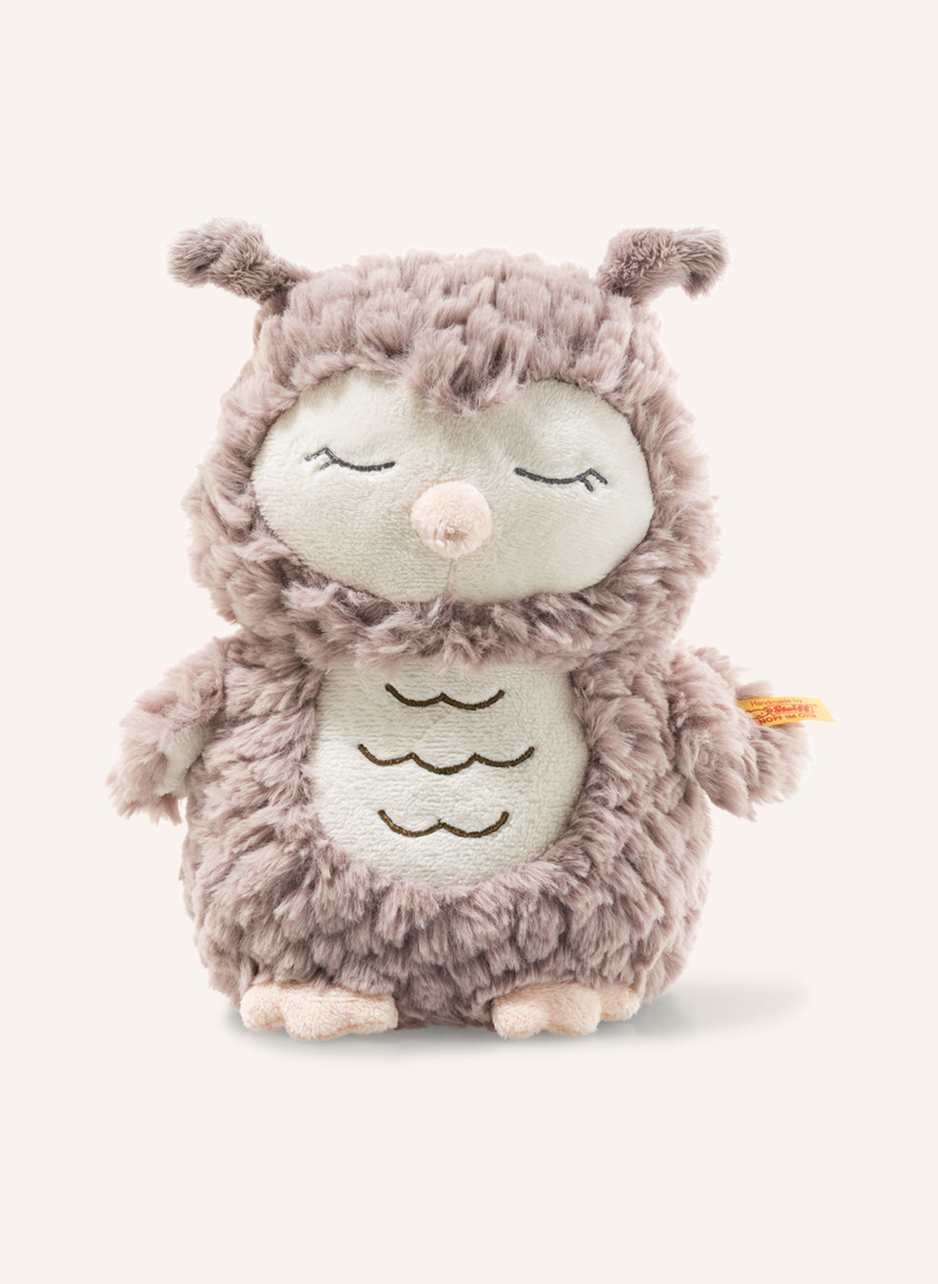 Steiff Kuscheltier OLLIE Eule 23 cm, beige: ROSA / BRAUN
