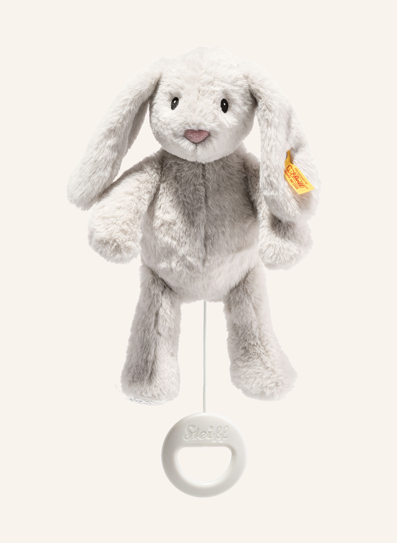 Steiff My first Steiff HOPPIE Hase Spieluhr 26 cm, hellgrau: HELLGRAU