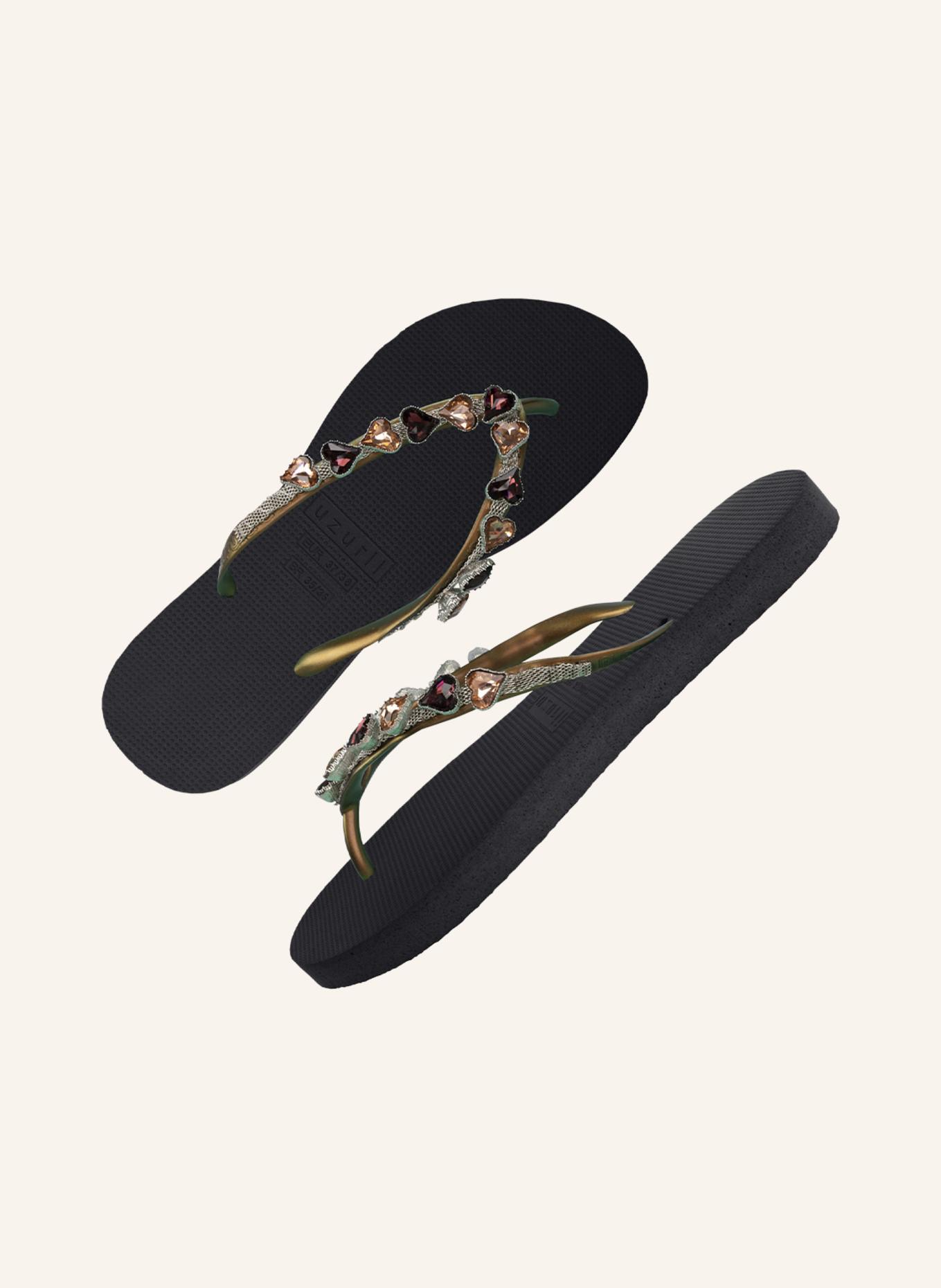 uzurii Zehentrenner HEART BRONZE: SCHWARZ