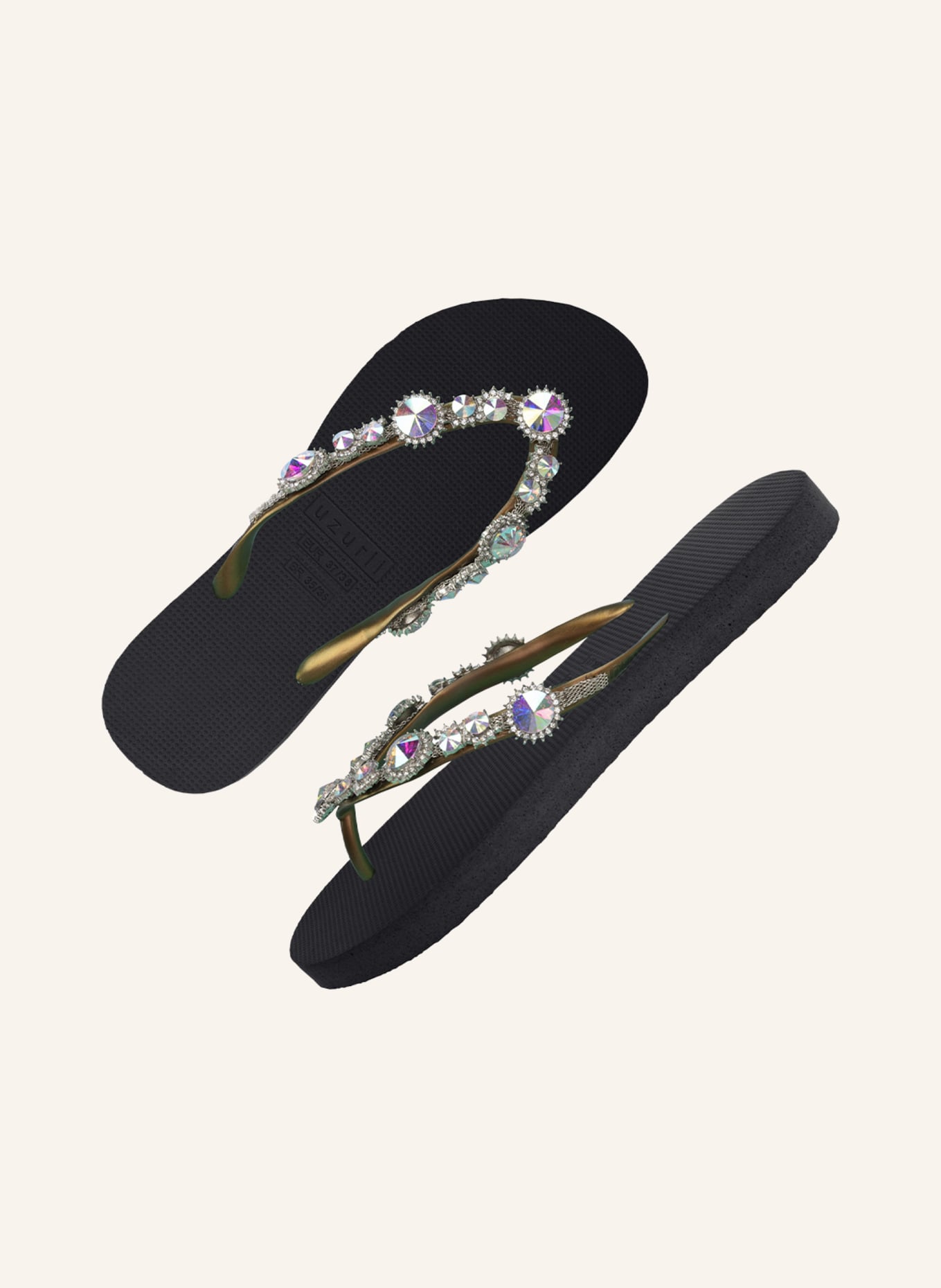 uzurii Zehentrenner CHRYSTAL MARILYN: SCHWARZ