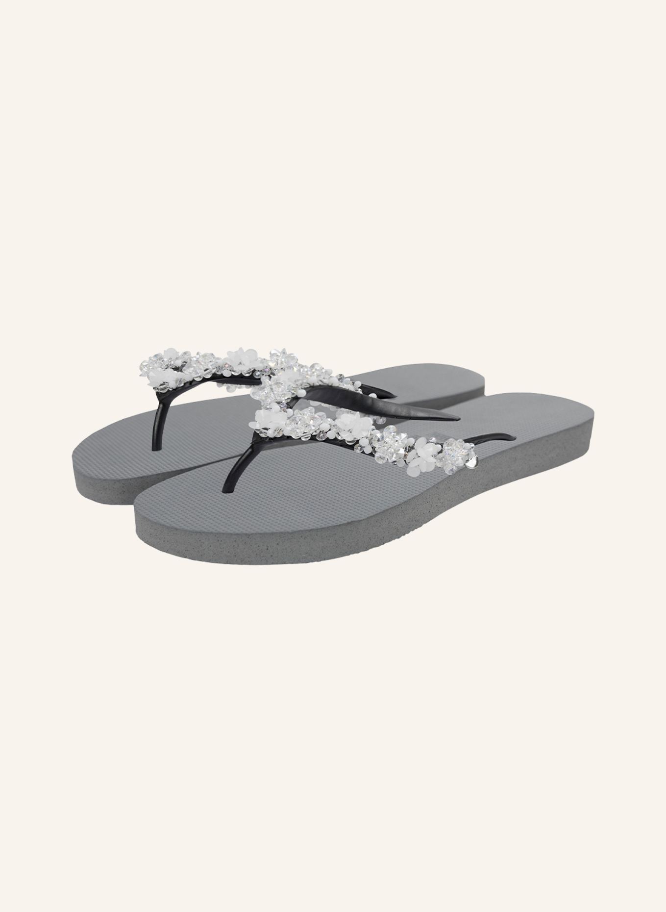 uzurii Zehentrenner PRECIOUS BLOOM WHITE: SILBER