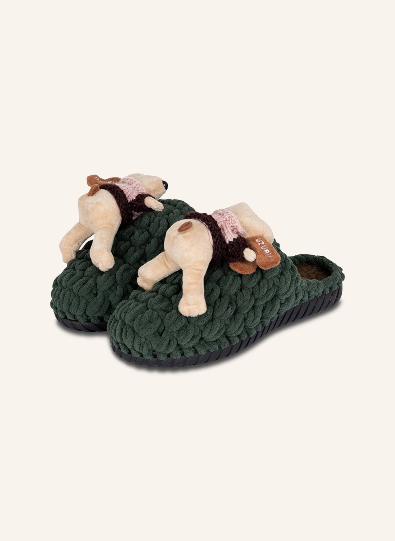 uzurii Pantoffeln PANTOFFEL COSY SNOOPY: GRÜN