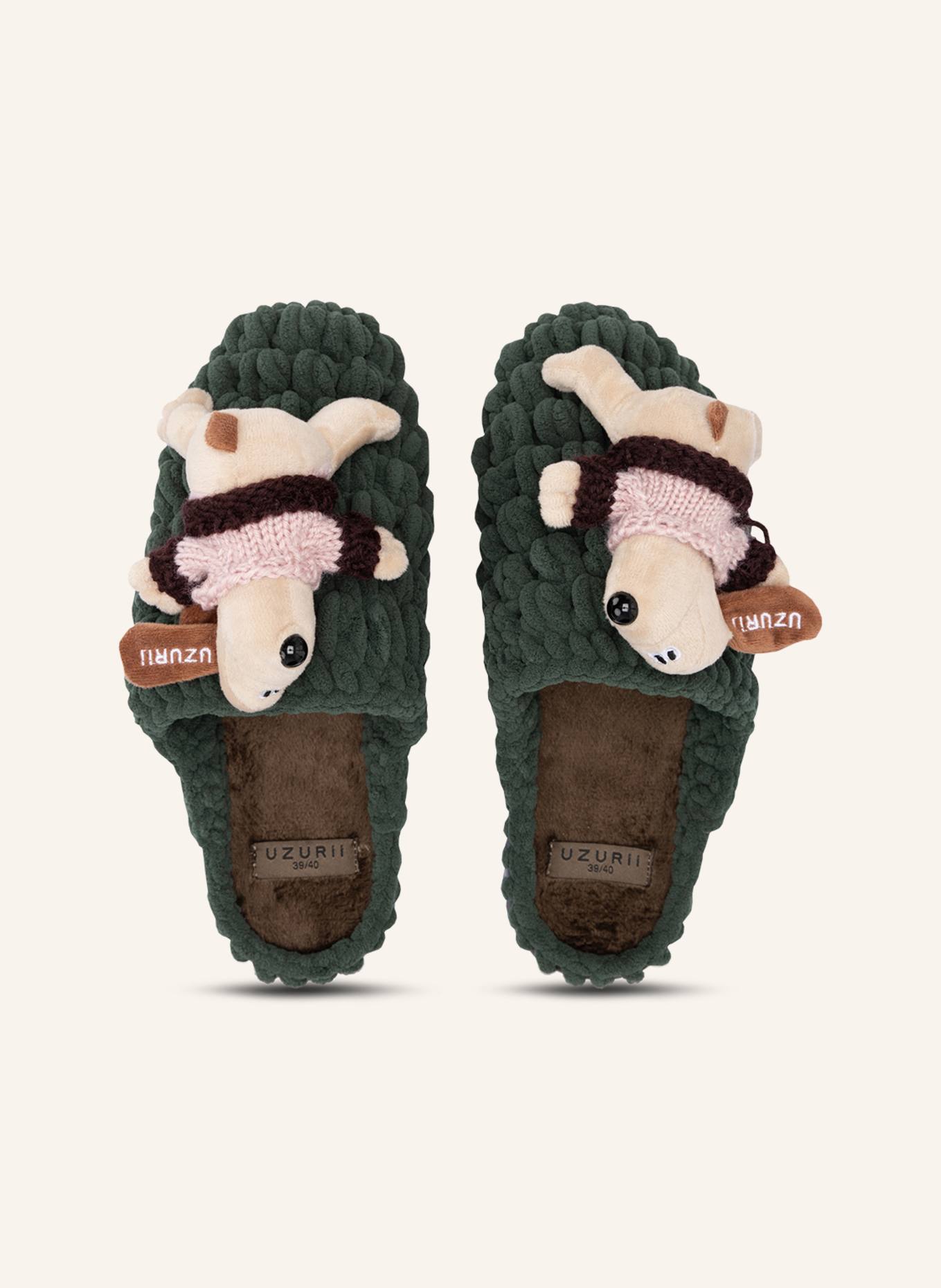 uzurii Pantoffeln PANTOFFEL COSY SNOOPY: GRÜN