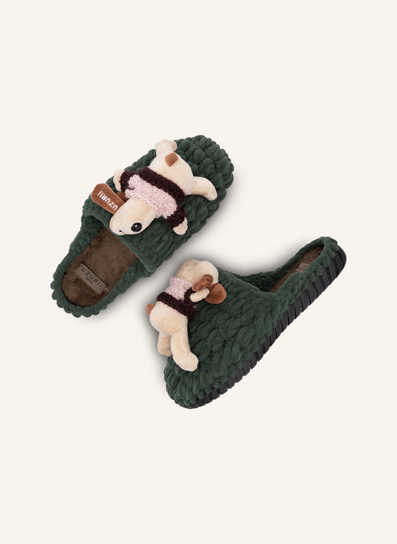 uzurii Pantoffeln PANTOFFEL COSY SNOOPY: GRÜN