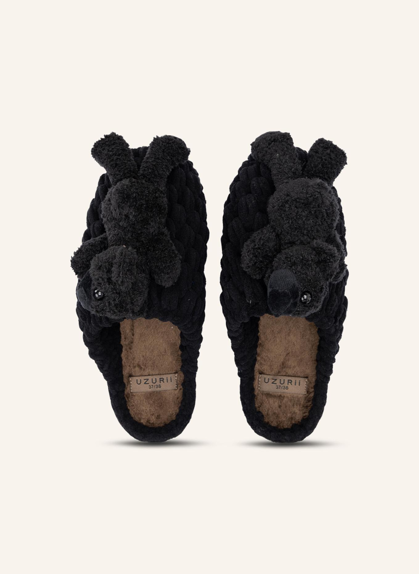 uzurii Pantoffeln PANTOFFEL FOZZIE BEAR: SCHWARZ
