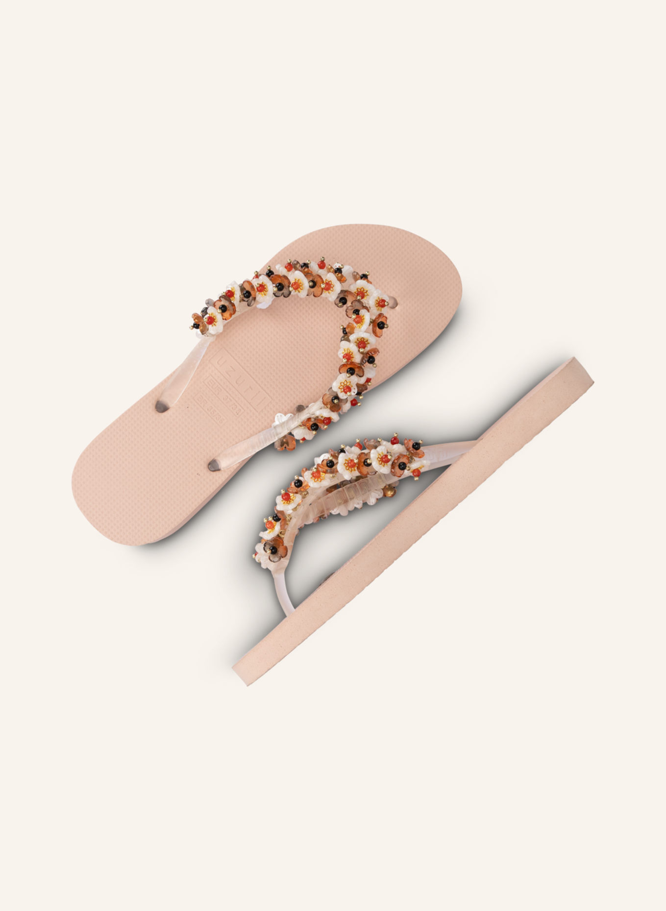uzurii Zehentrenner TULUM BLOOM COFFEE: BEIGE
