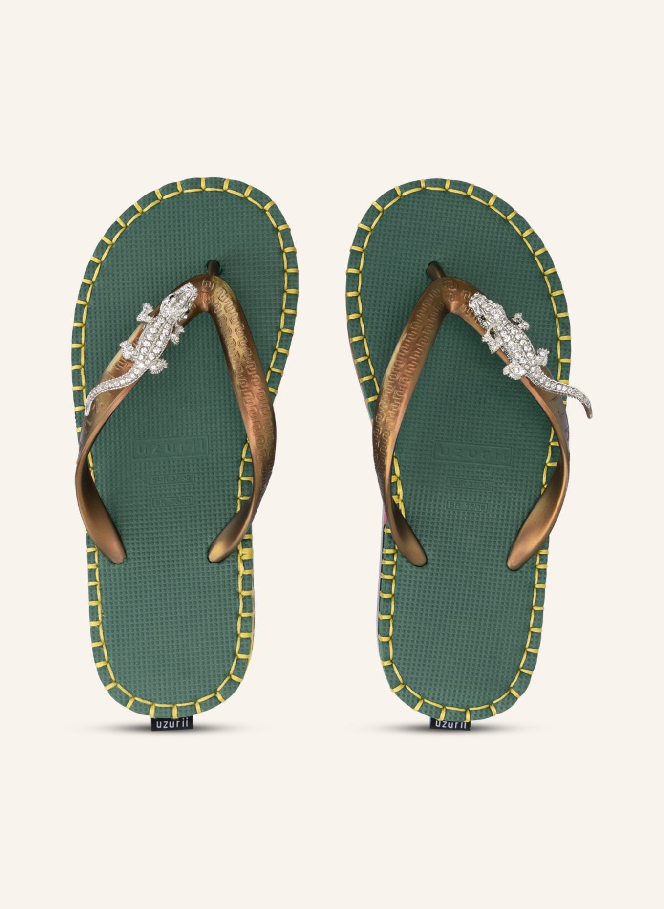 uzurii Flip Flop CROCODILE COLORFUL ARMY: DUNKELGRÜN