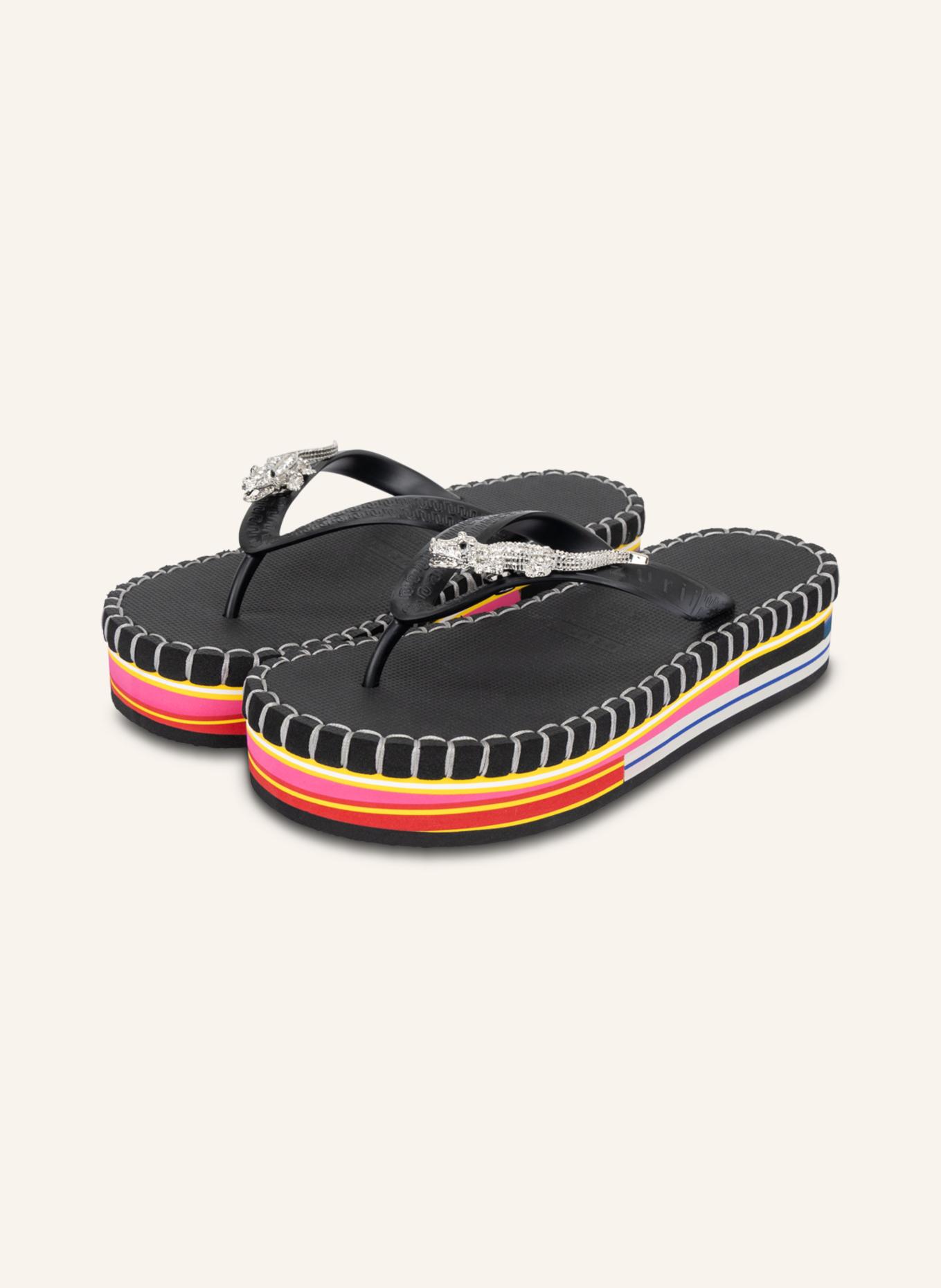 uzurii Flip Flop CROCODILE COLORFUL BLACK: SCHWARZ