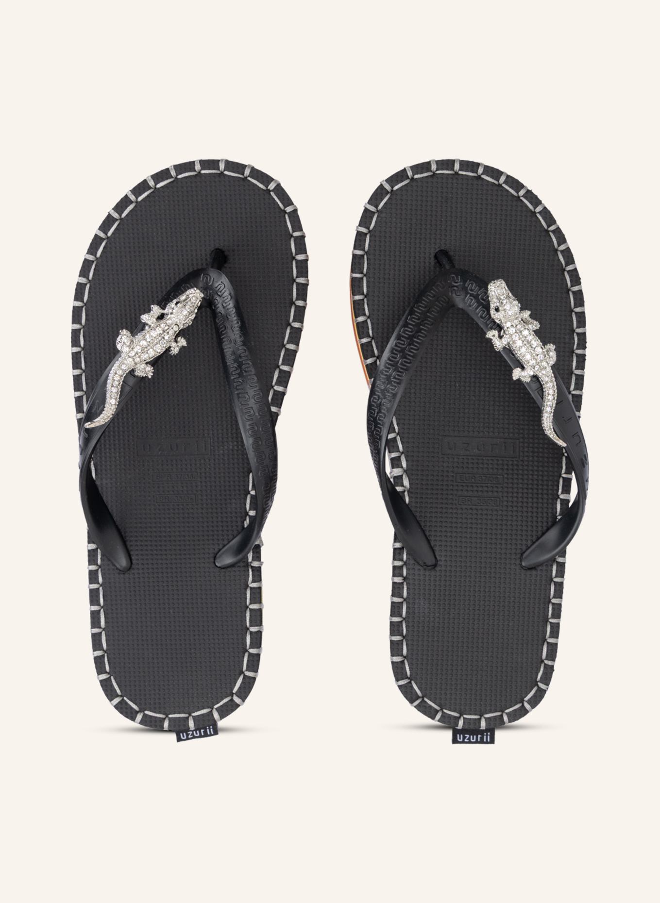 uzurii Flip Flop CROCODILE COLORFUL BLACK: SCHWARZ