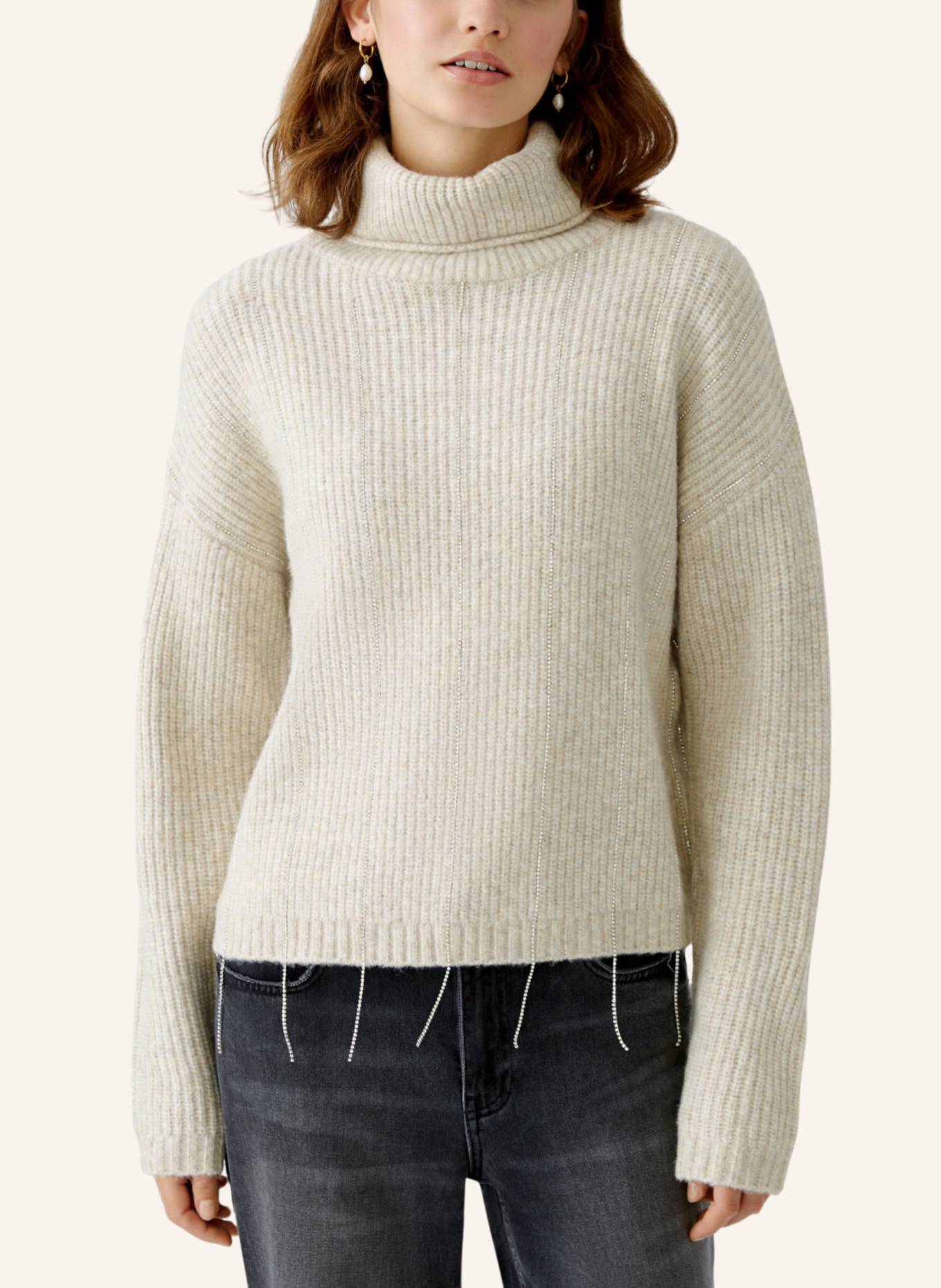 oui Pullover, Farbe: BEIGE (Bild 3)