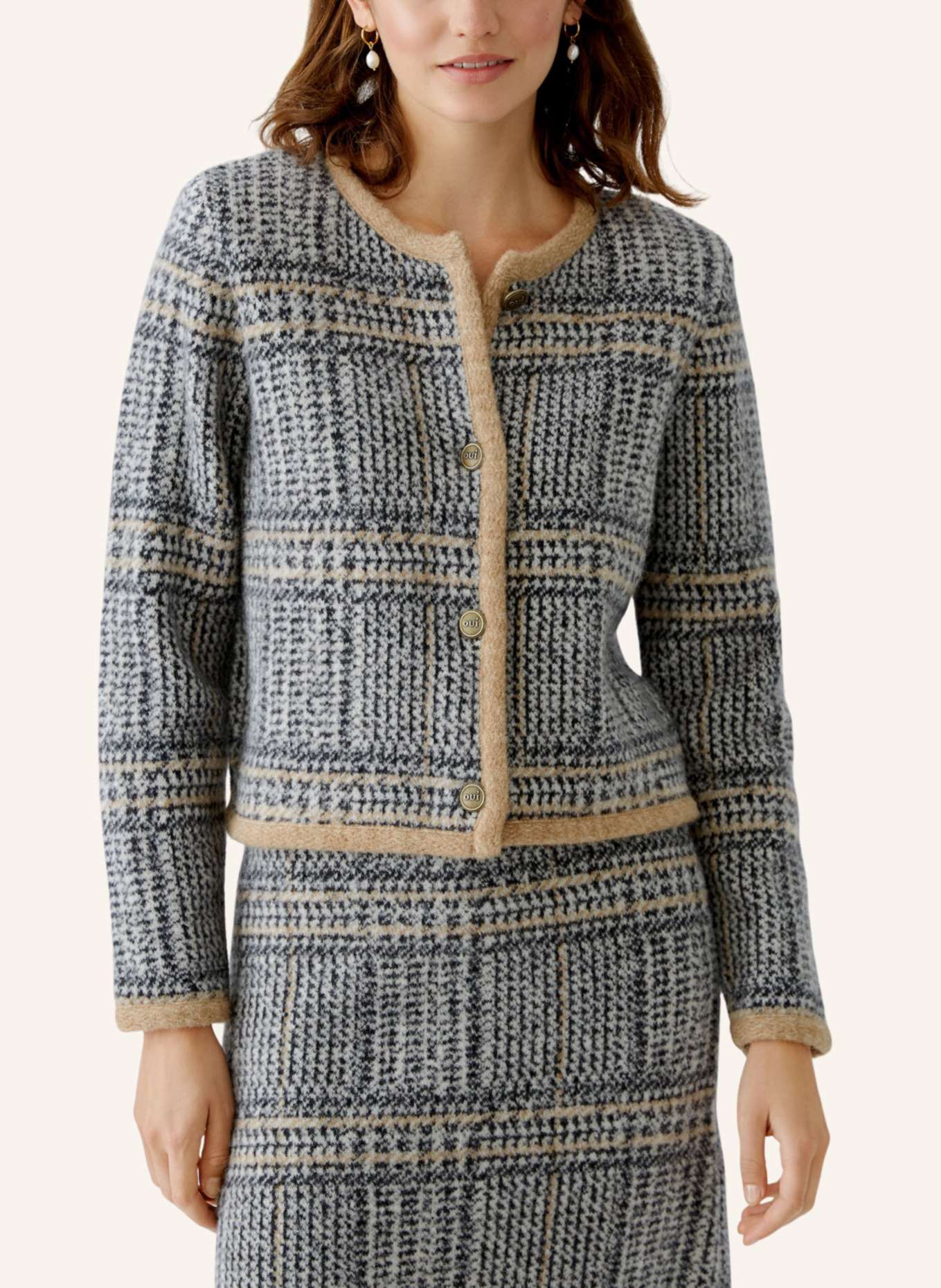 oui Strickjacke, Farbe: BEIGE (Bild 3)